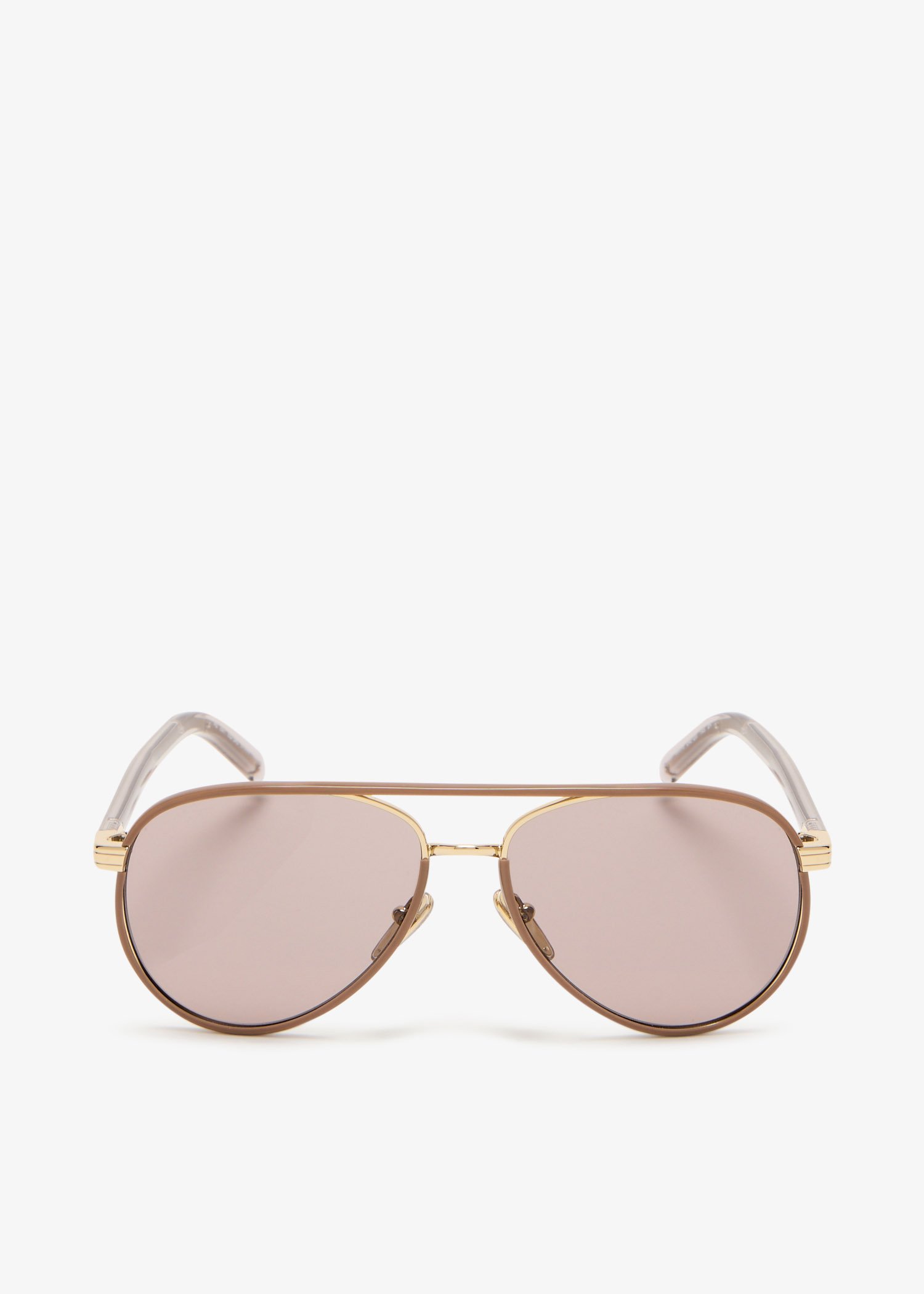 

Iconic metal plaque sunglasses, Gold