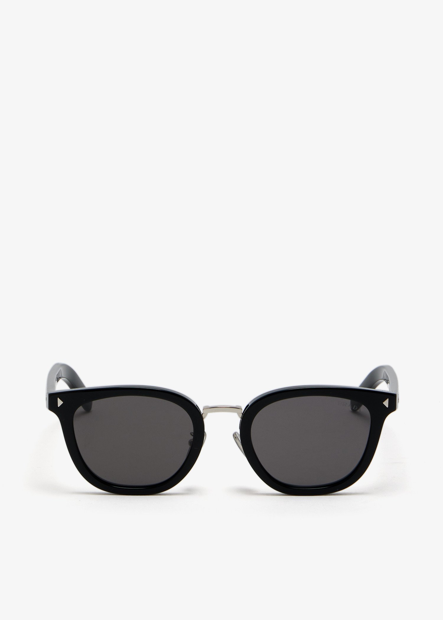 

Iconic metal plaque sunglasses, Black