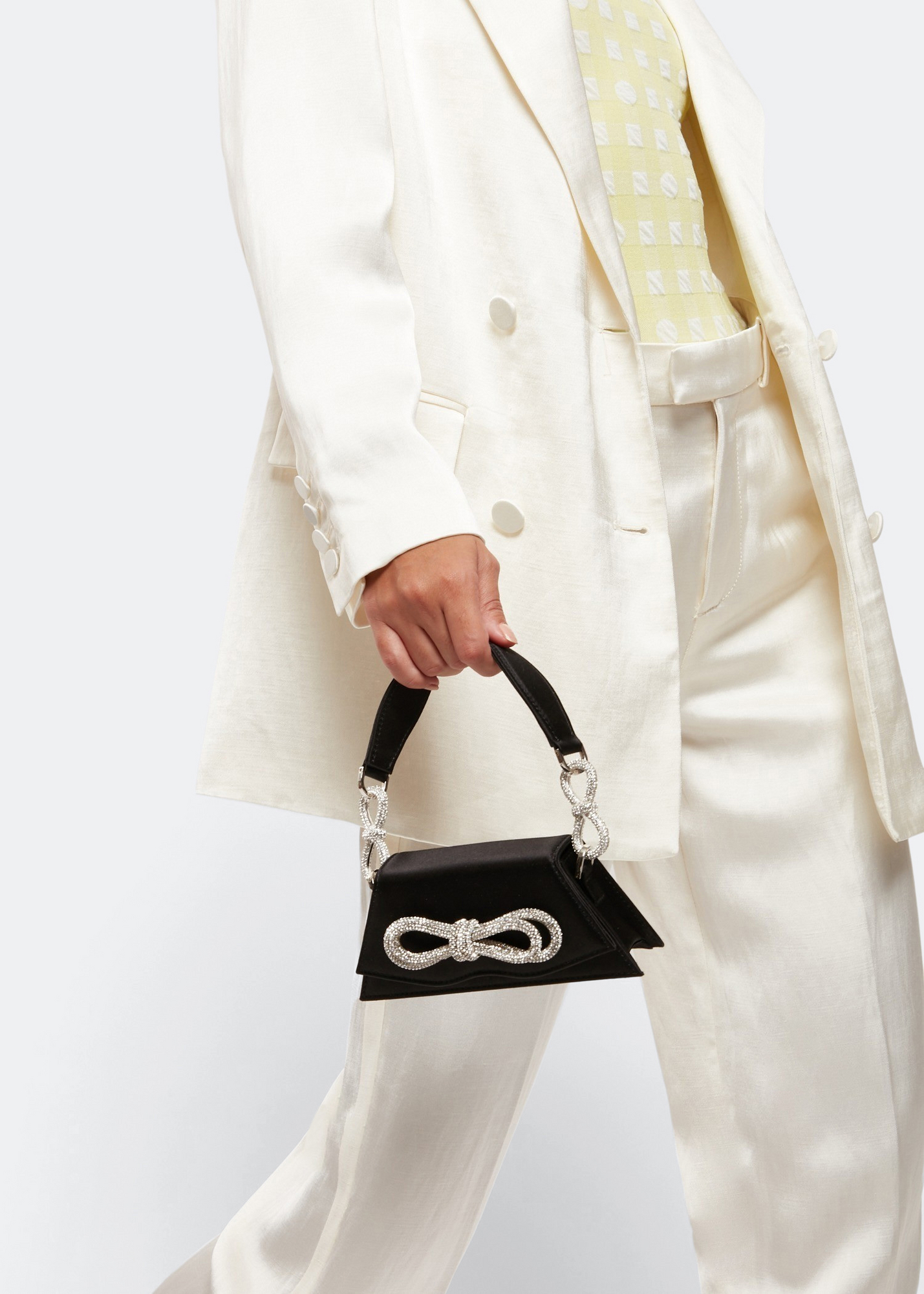 

Samantha double bow mini handbag, Black