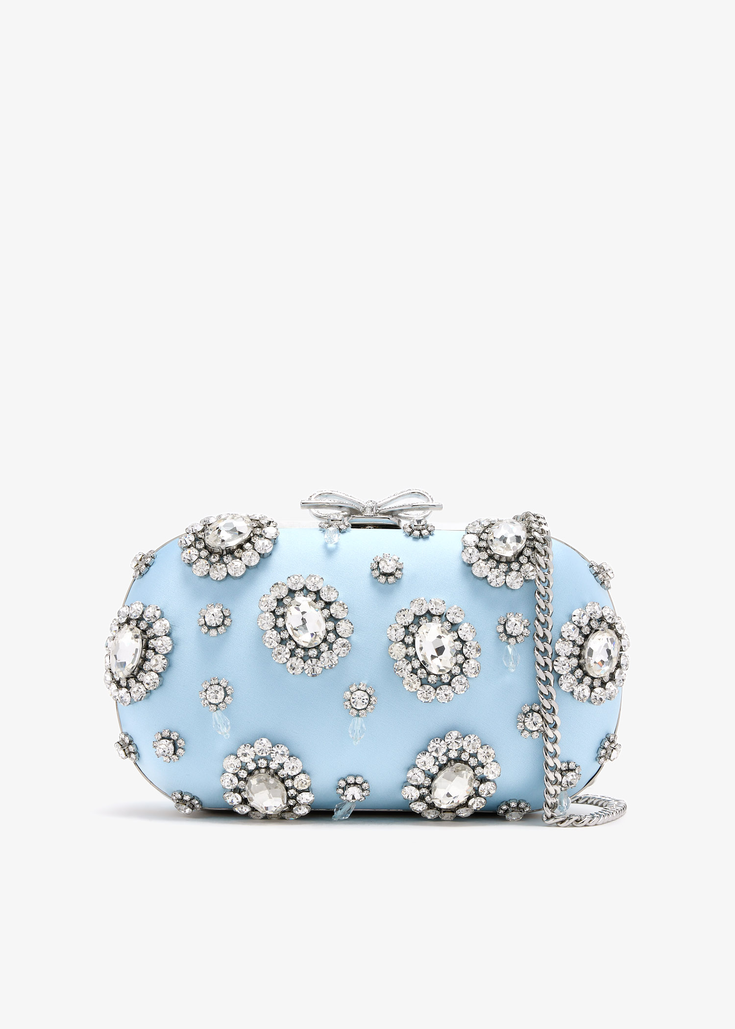 

Crystal-embellished clutch, Blue