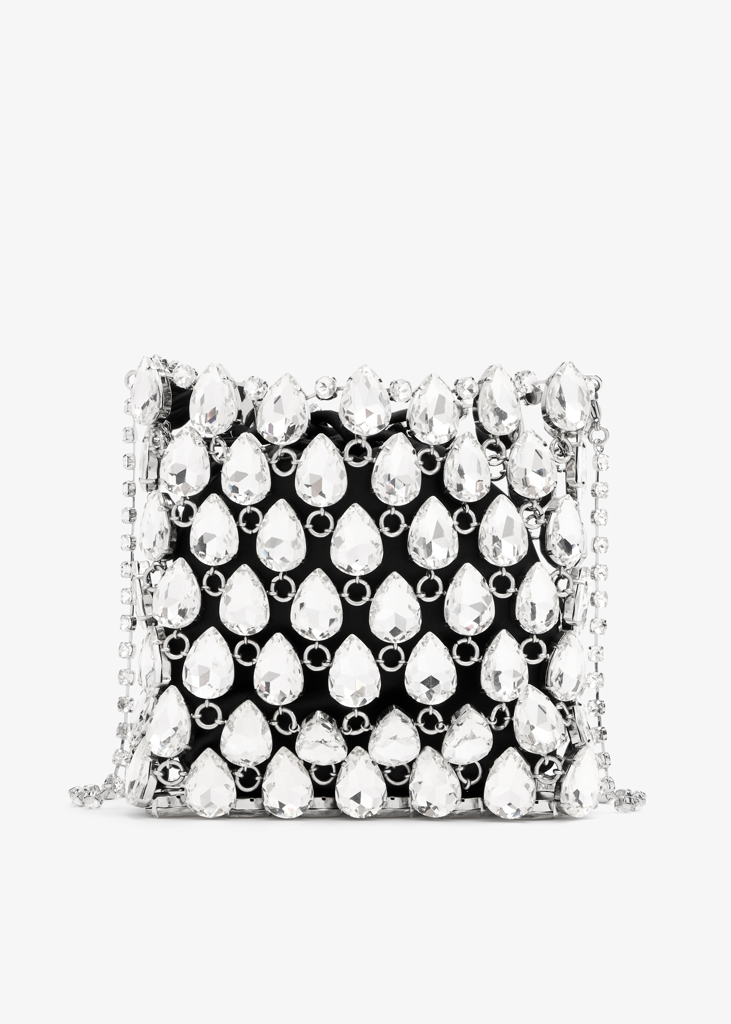 

Crystal Chainmail mini bag, Silver