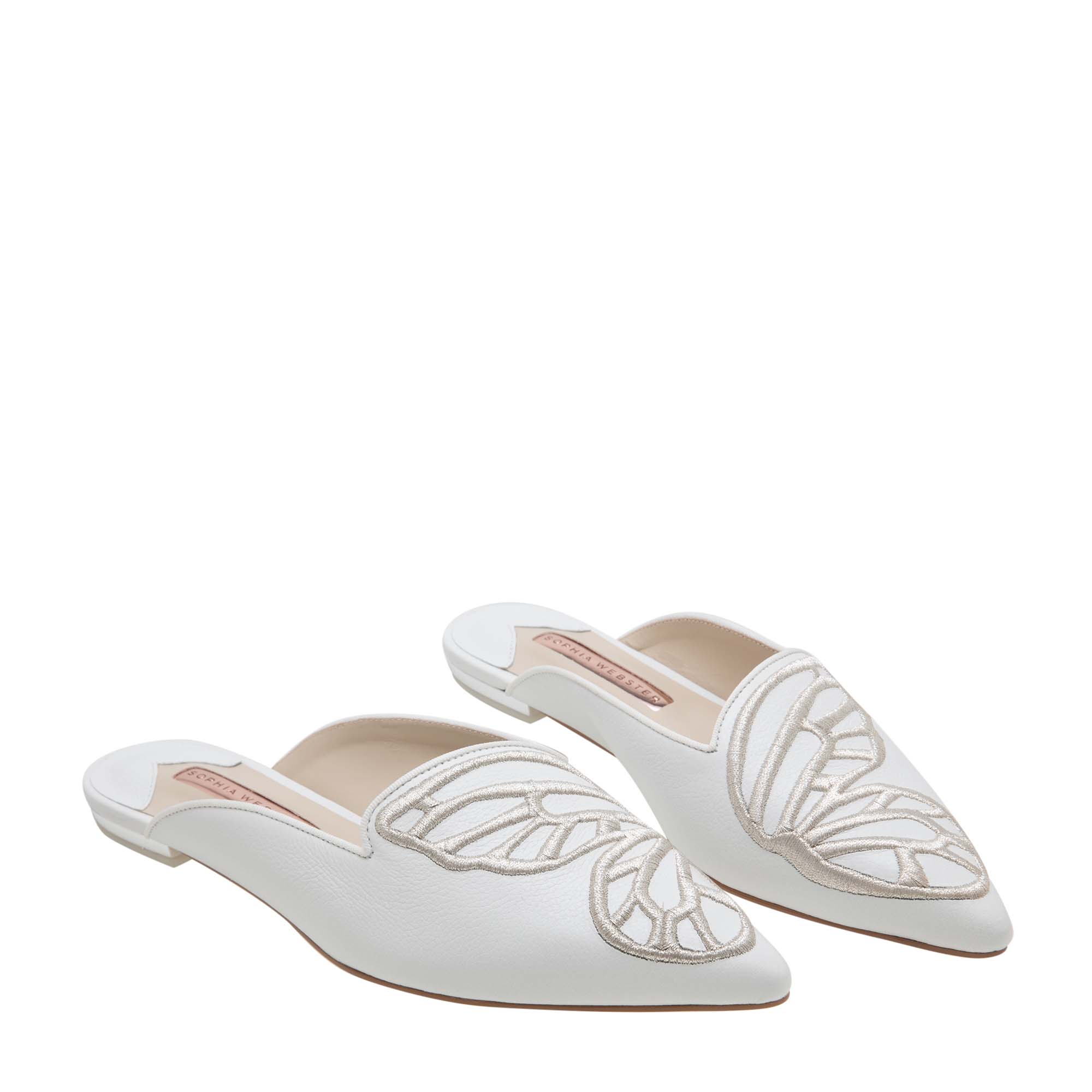 

Bibi Butterfly mules, White