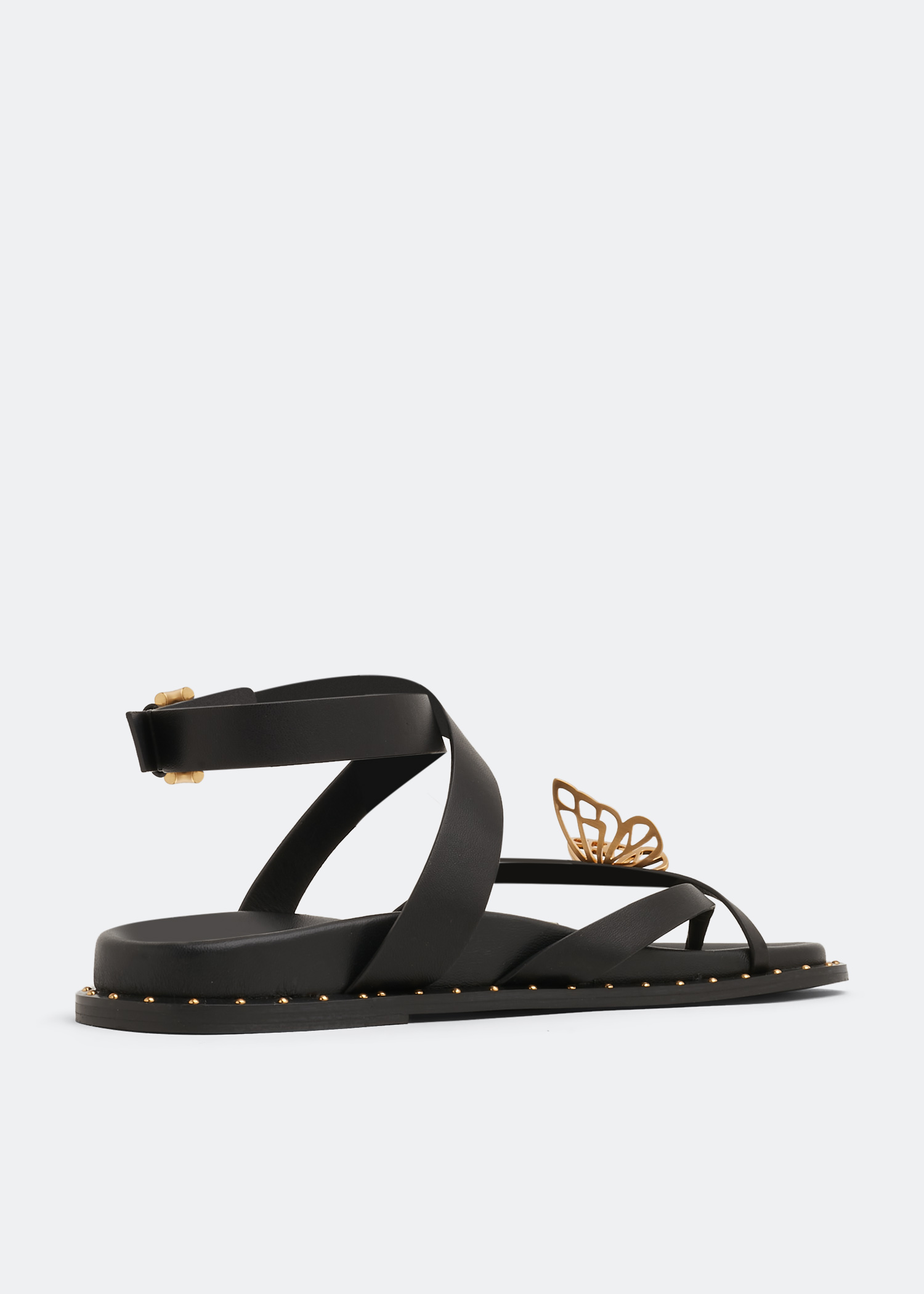 Black suede sales women's mariposa sandals