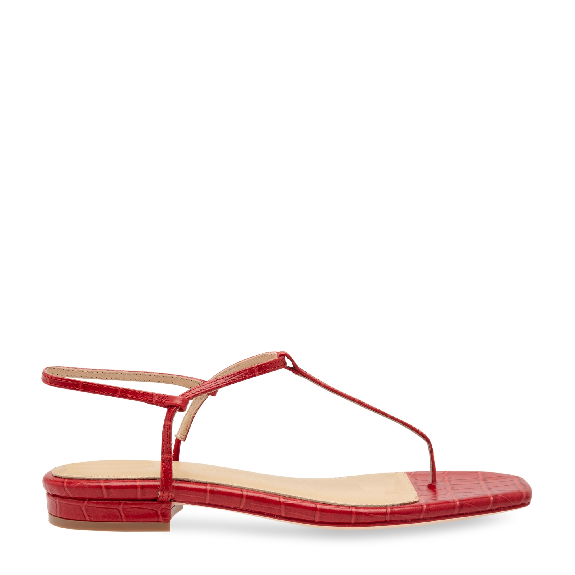 

04 leather sandals, Red