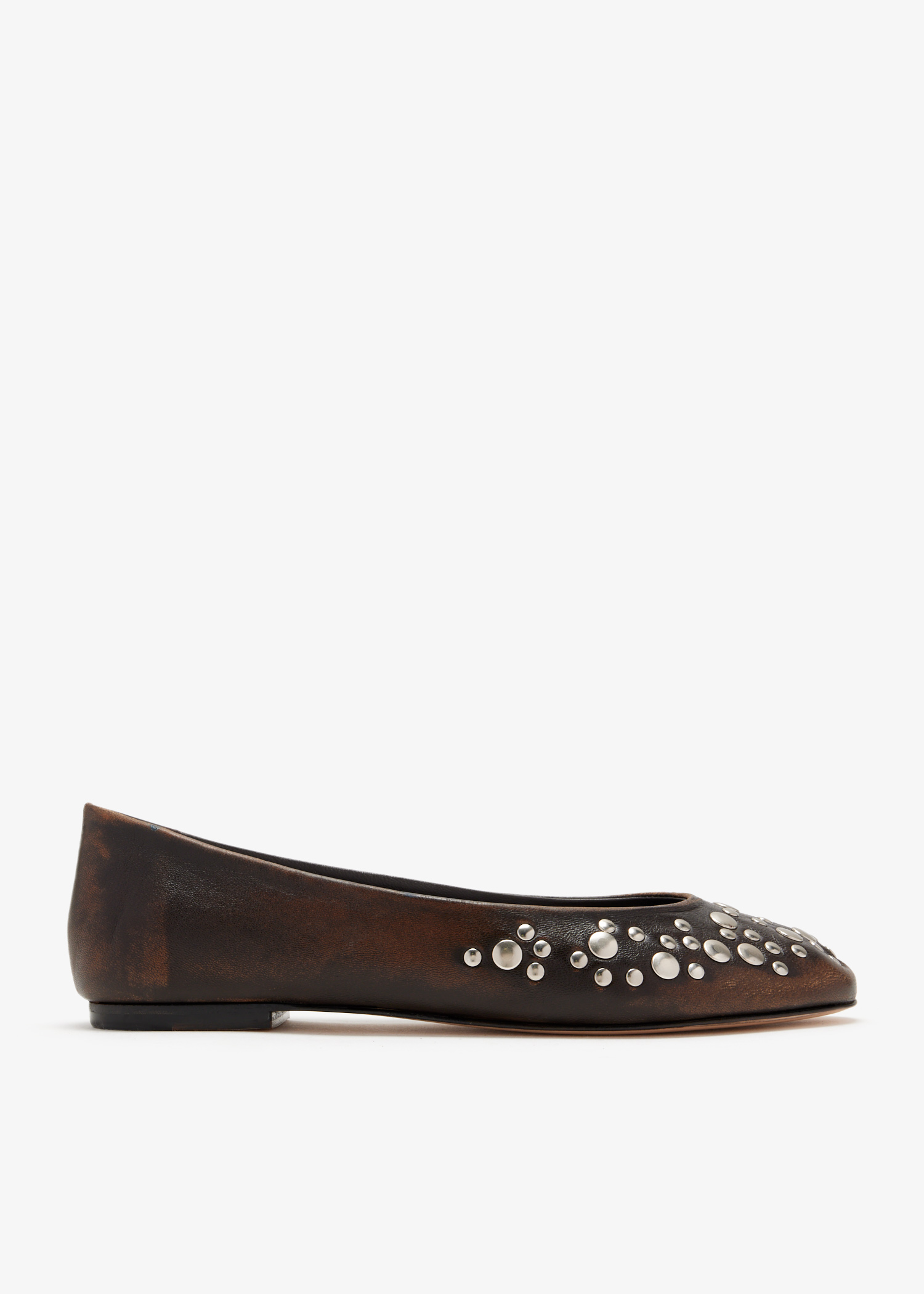 

Studs ballerinas, Brown