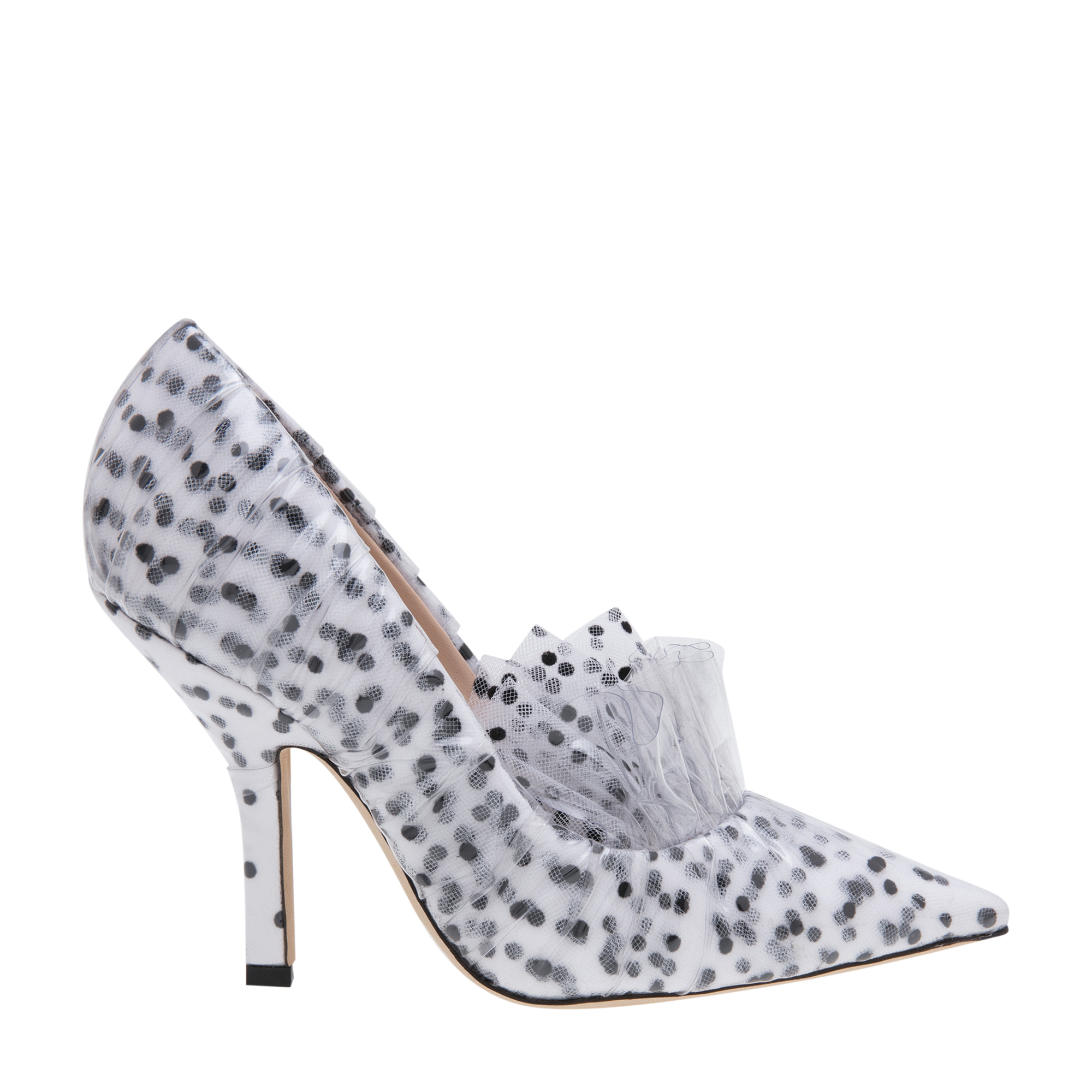 

Polka dot pumps, White