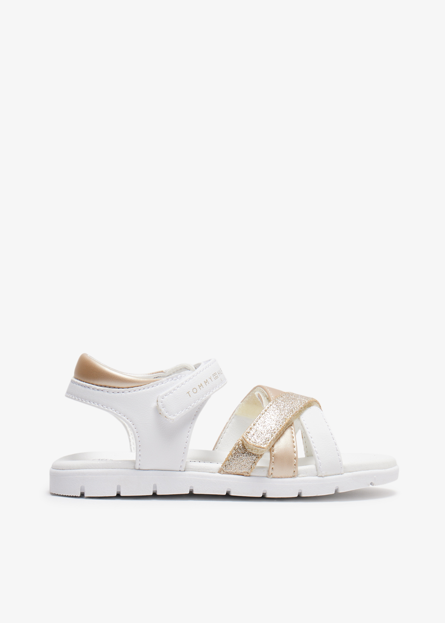 

Leila velcro sandals, White
