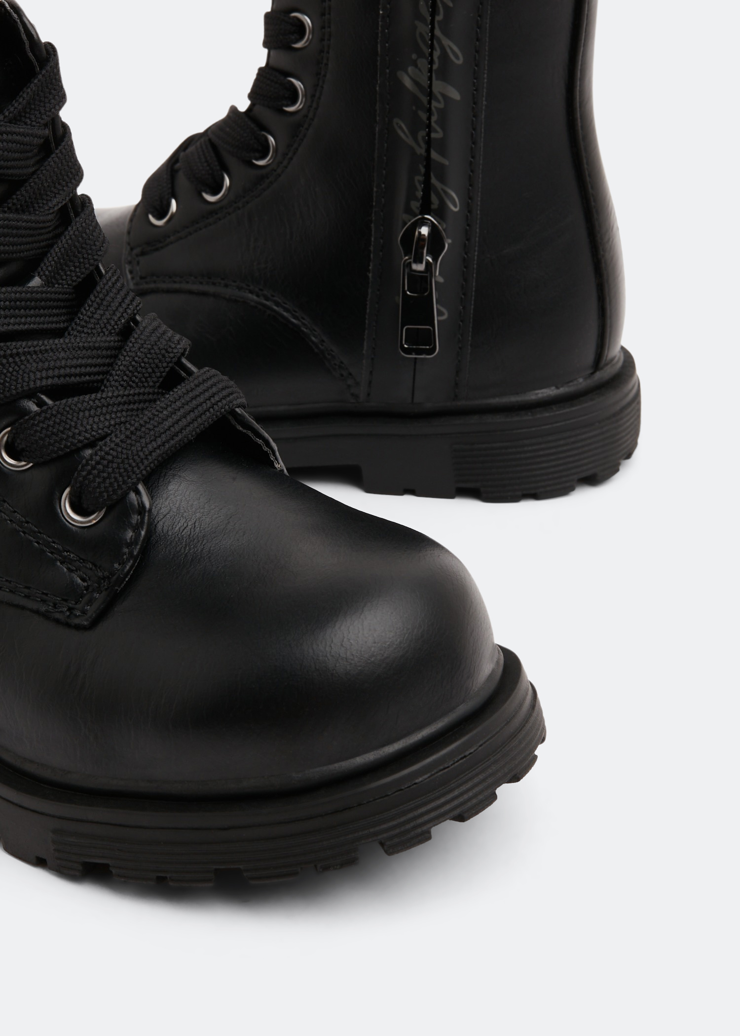 

Lace-up booties, Black
