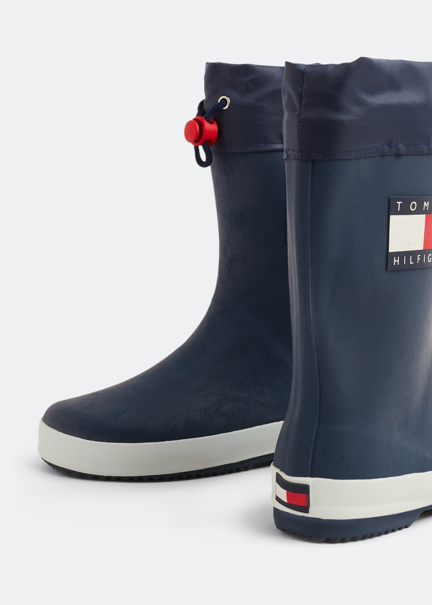

Rubber logo boots, Blue
