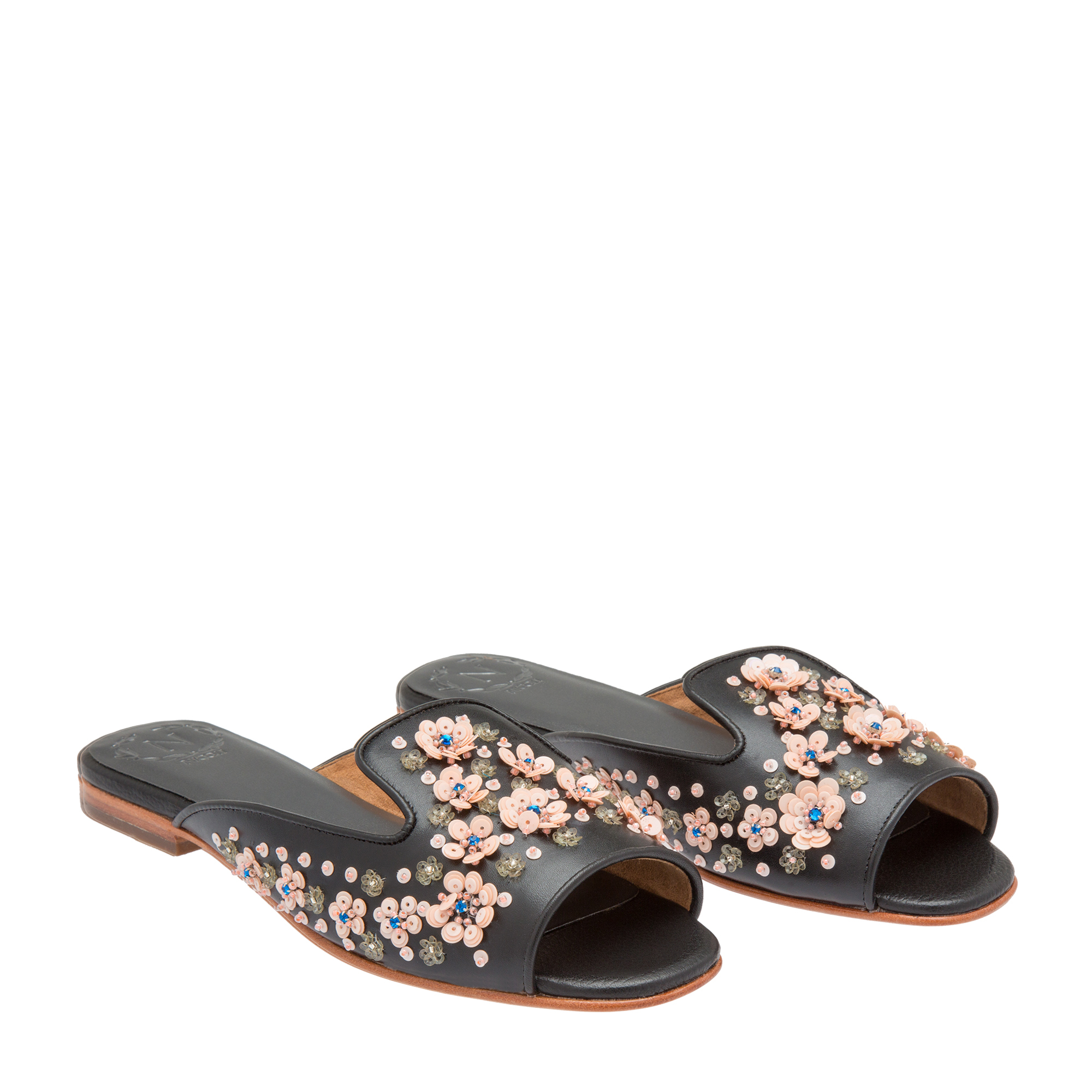 

Tancy leather sandals, Black