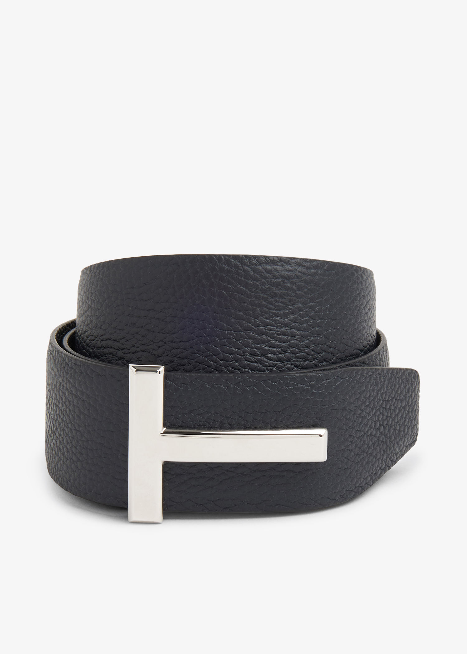 

T buckle reversible belt, Blue