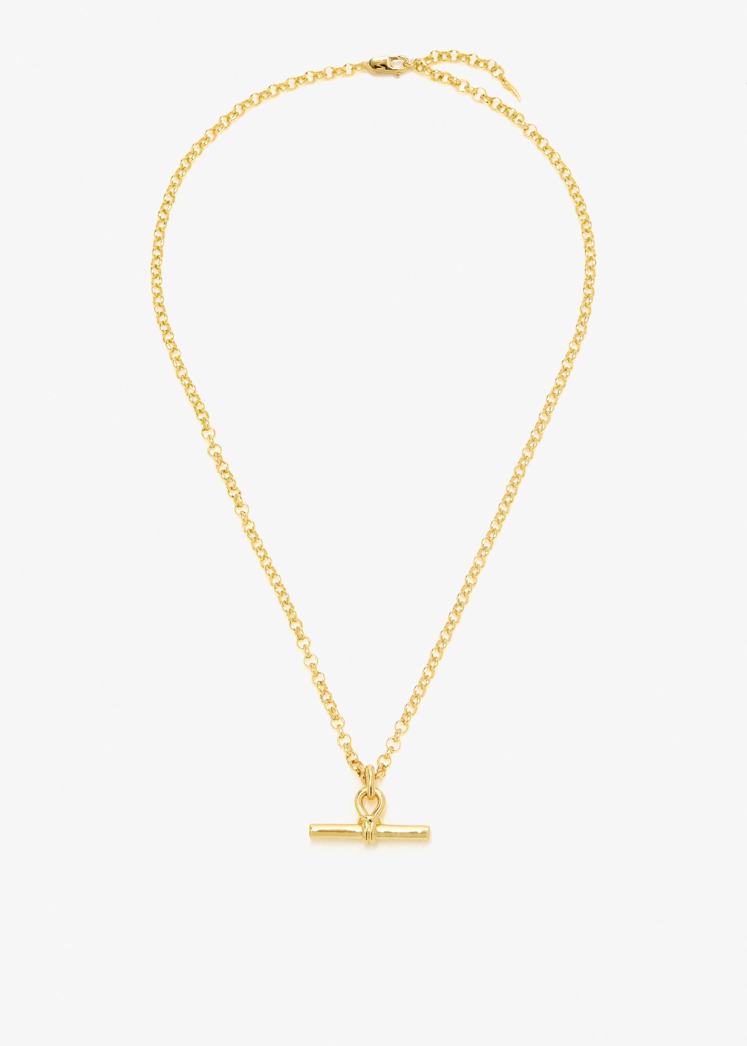 

Chunky T-Bar chain necklace, Gold