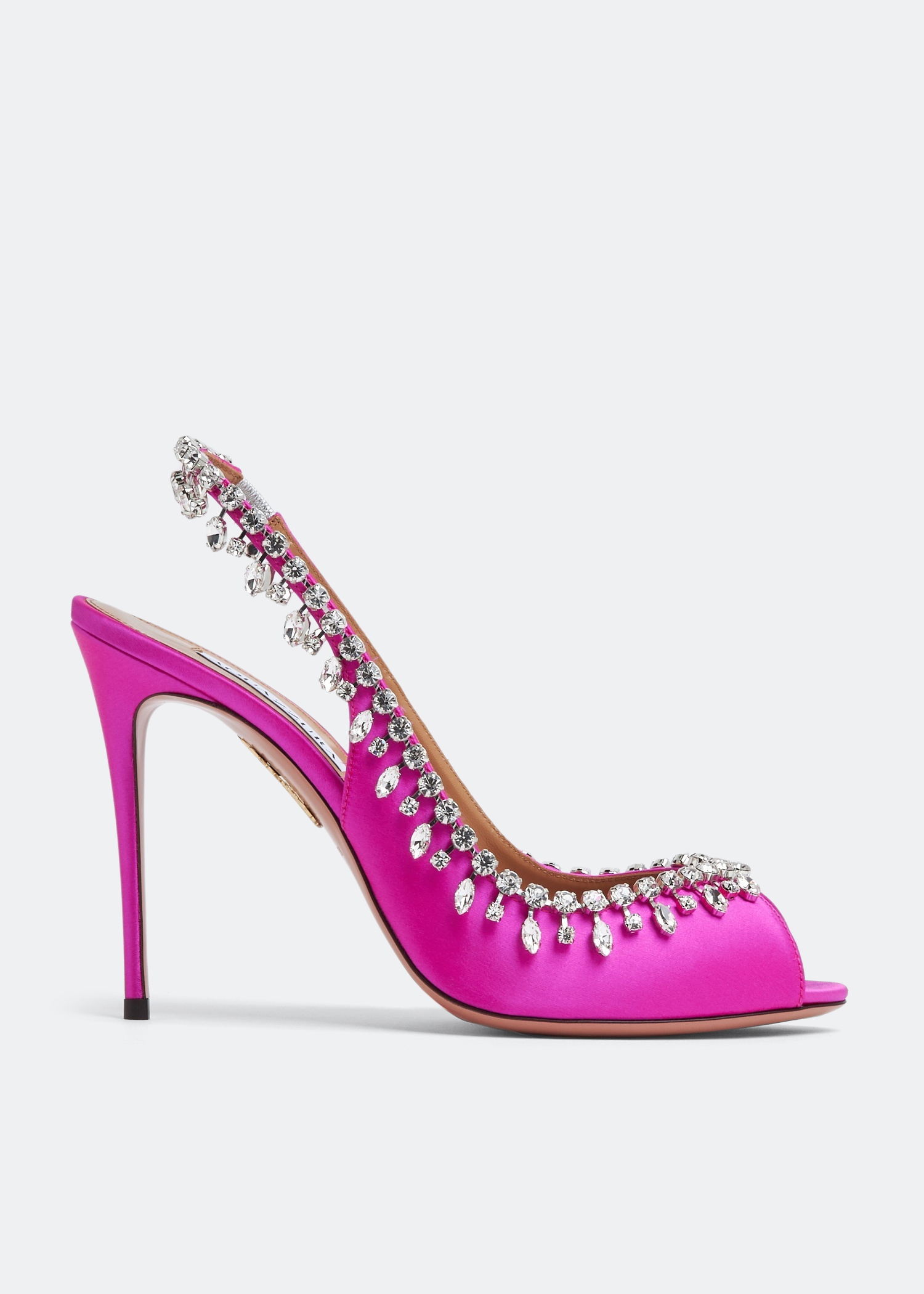 Aquazzura Temptation crystal 105 sandals for Women - Pink in UAE | Level  Shoes