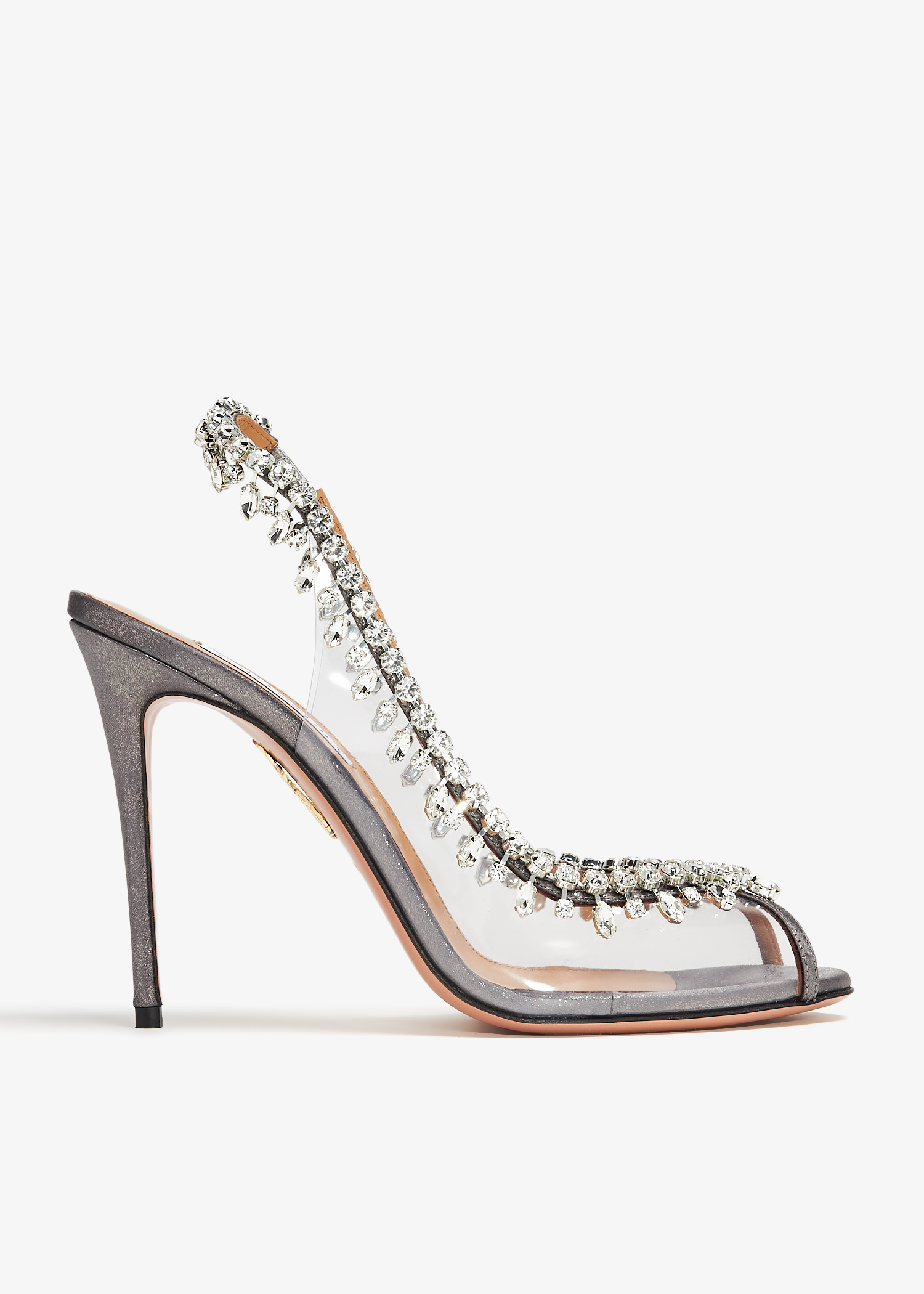 Aquazzura Temptation crystal sandals for Women Silver in Oman Level Shoes