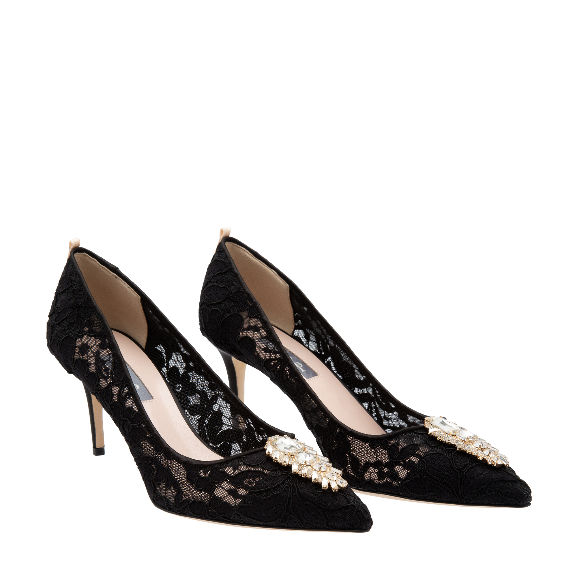 

Tempest lace pumps, Black