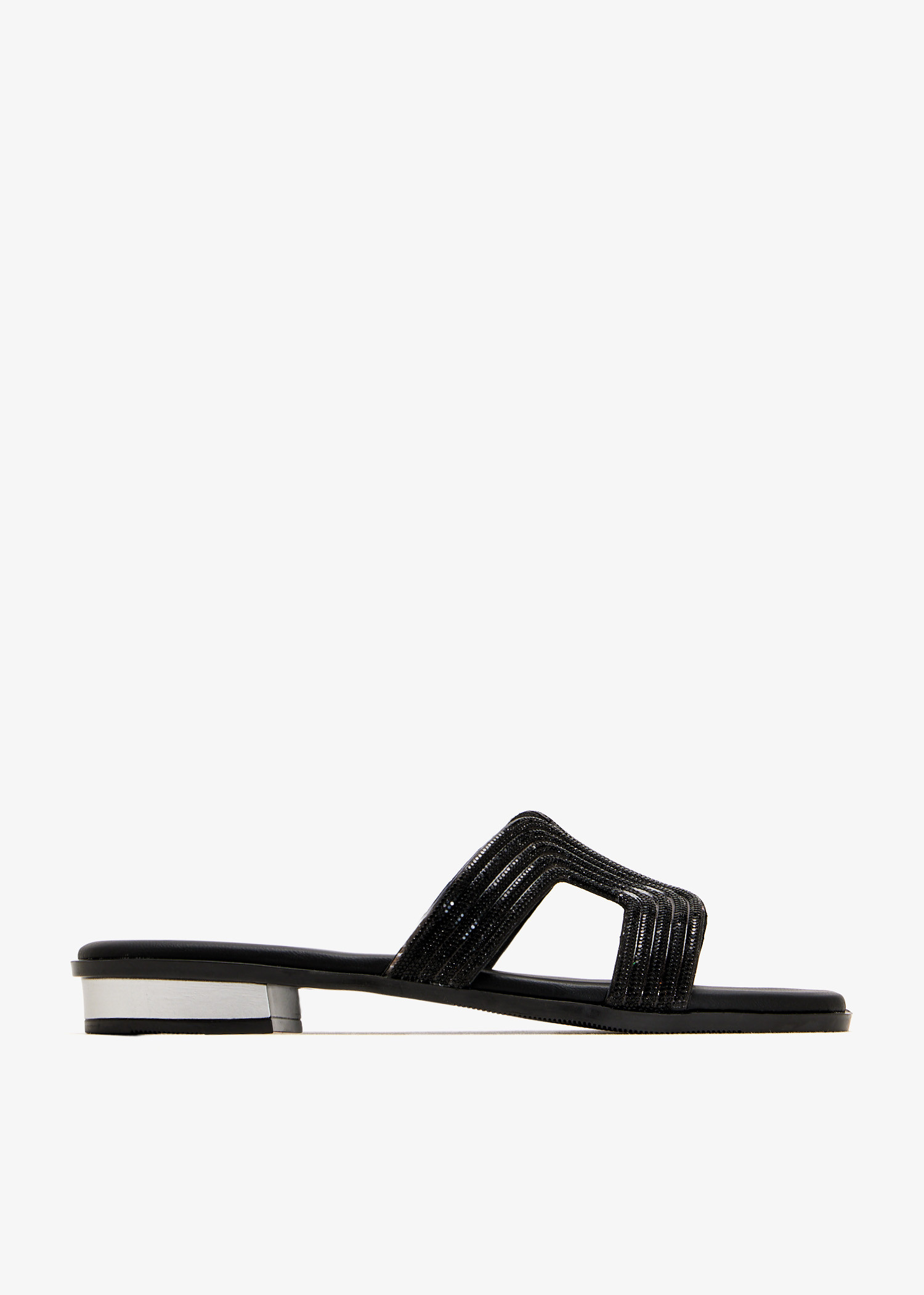 

Teresa slide sandals, Black