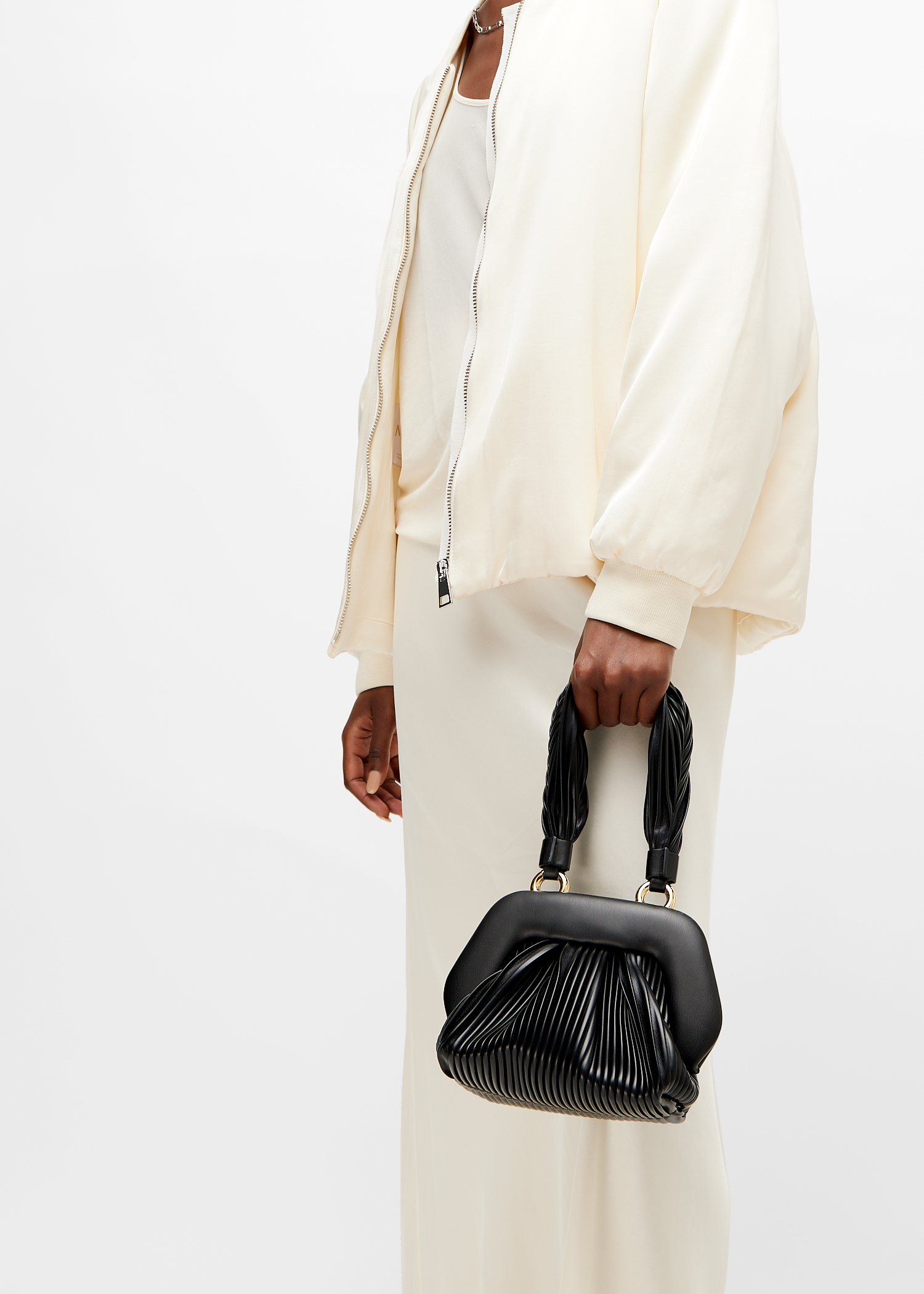 

Gea Plissé bag, Black
