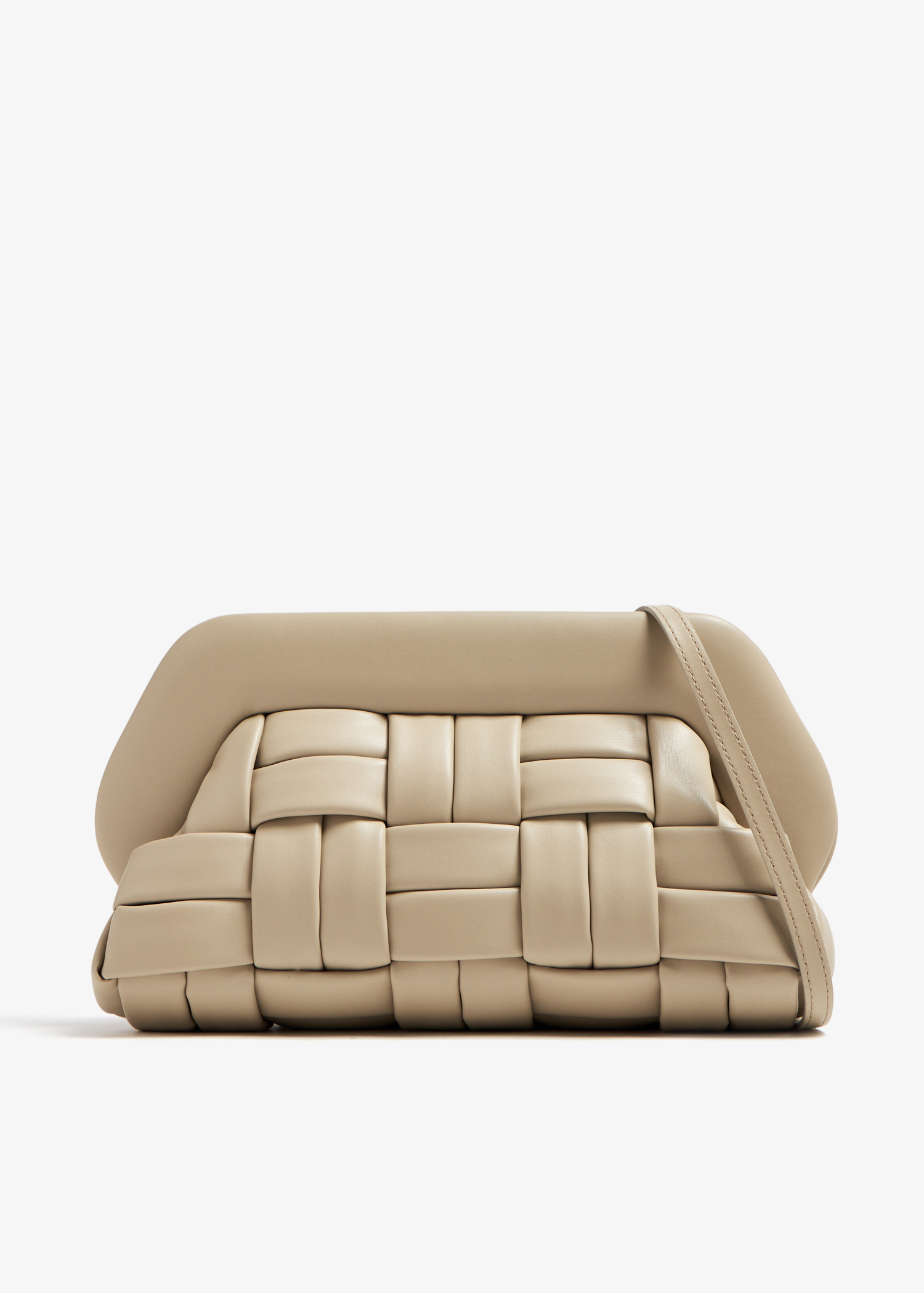 

Bios Weaved clutch, Beige