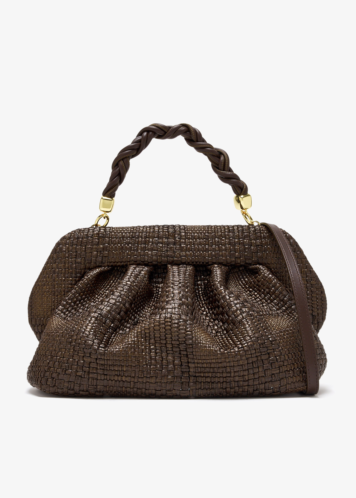 

Bios straw clutch, Brown