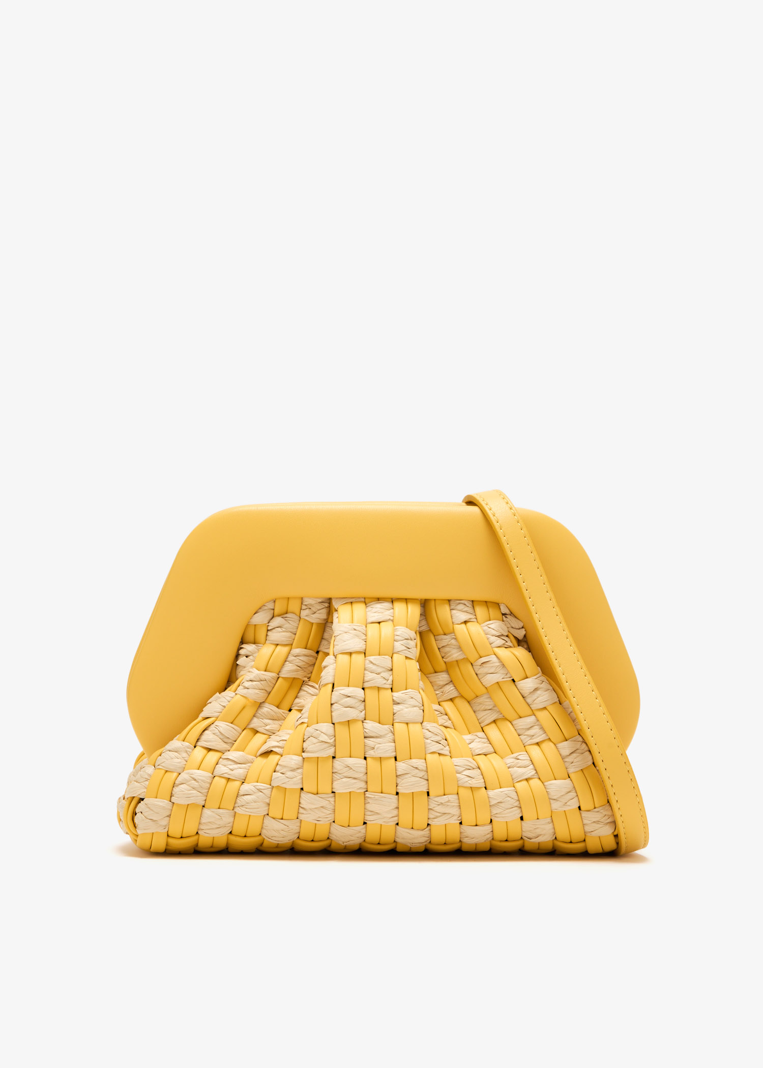 

Gea micro weaved clutch, Yellow