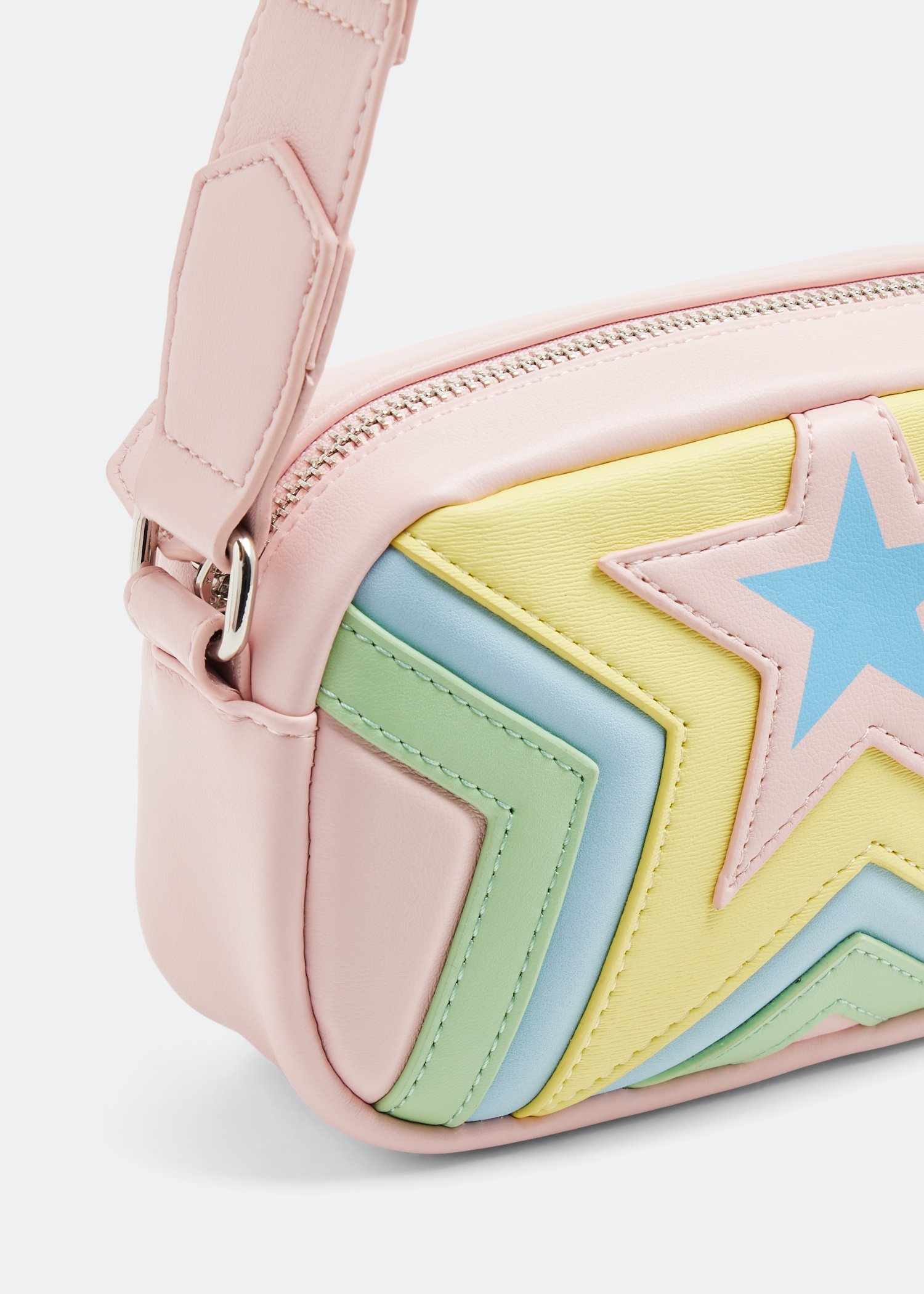 

Star-patch shoulder bag, Pink