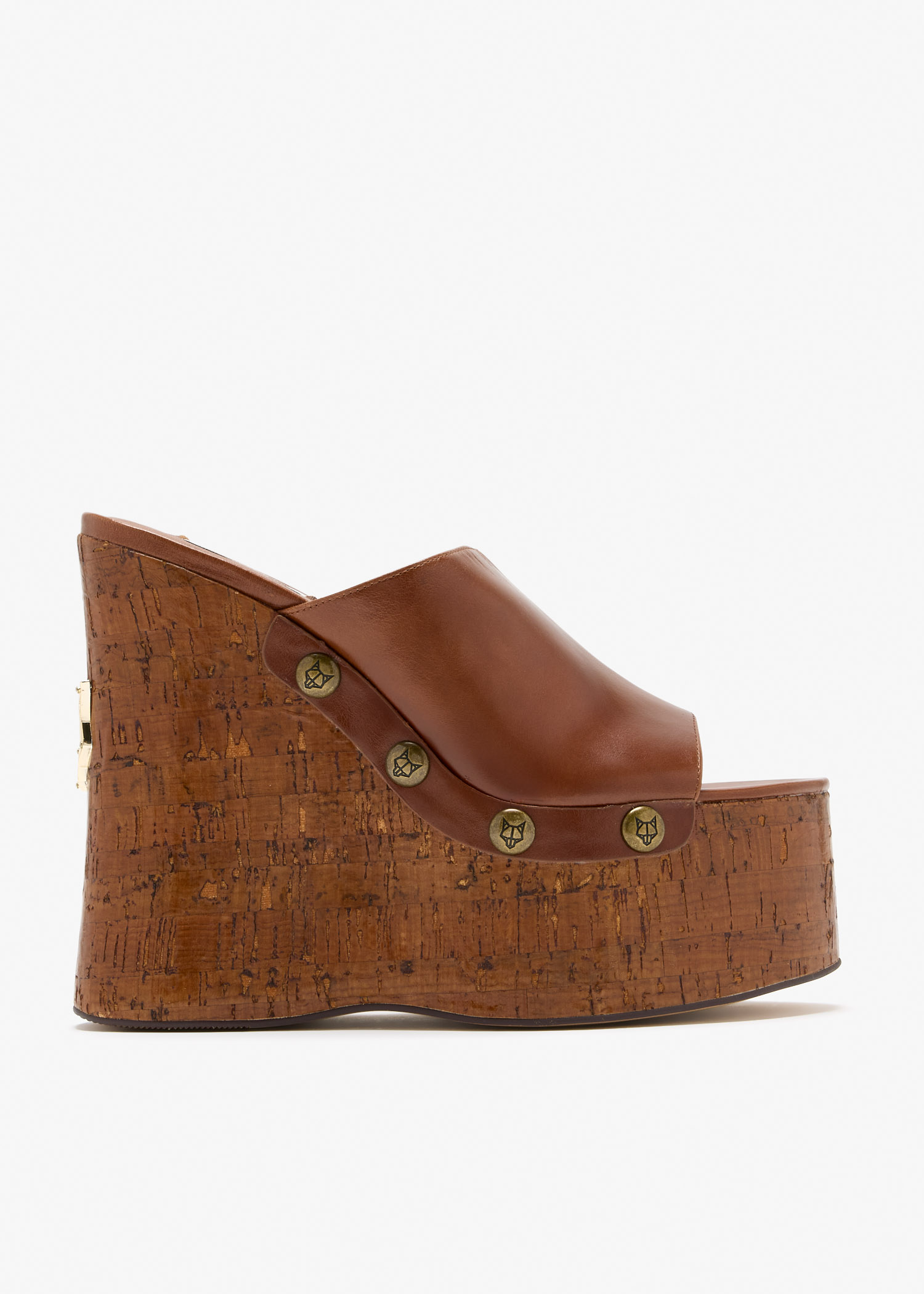

Tulip wedge sandals, Brown