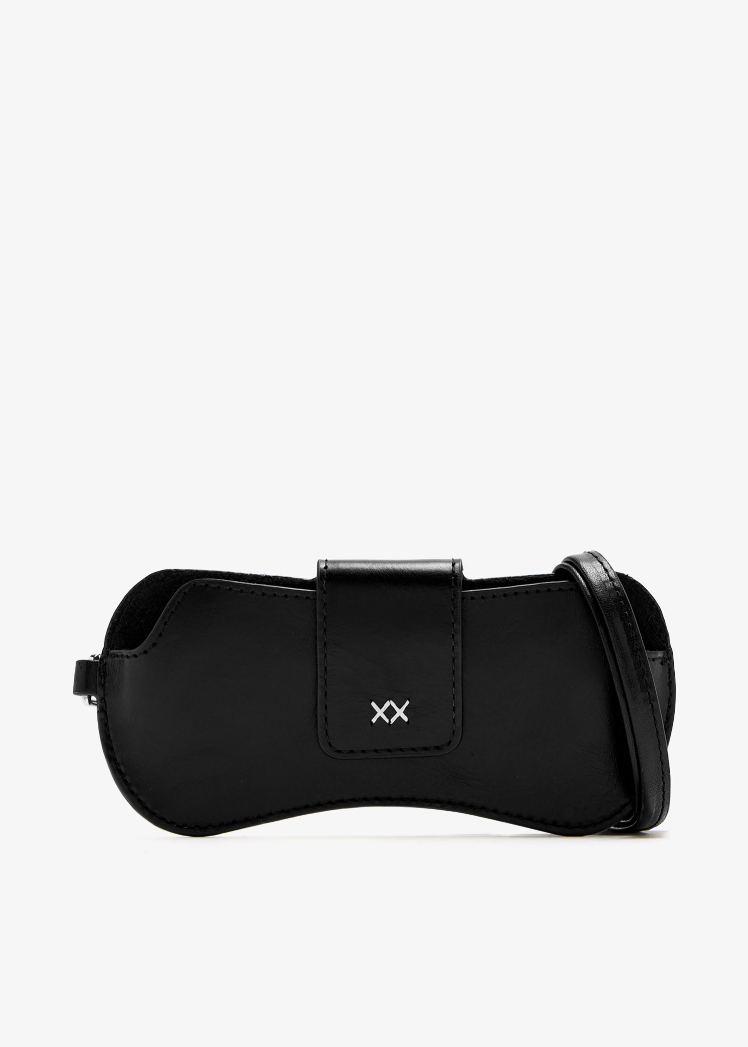 

Leather sunglasses case, Black
