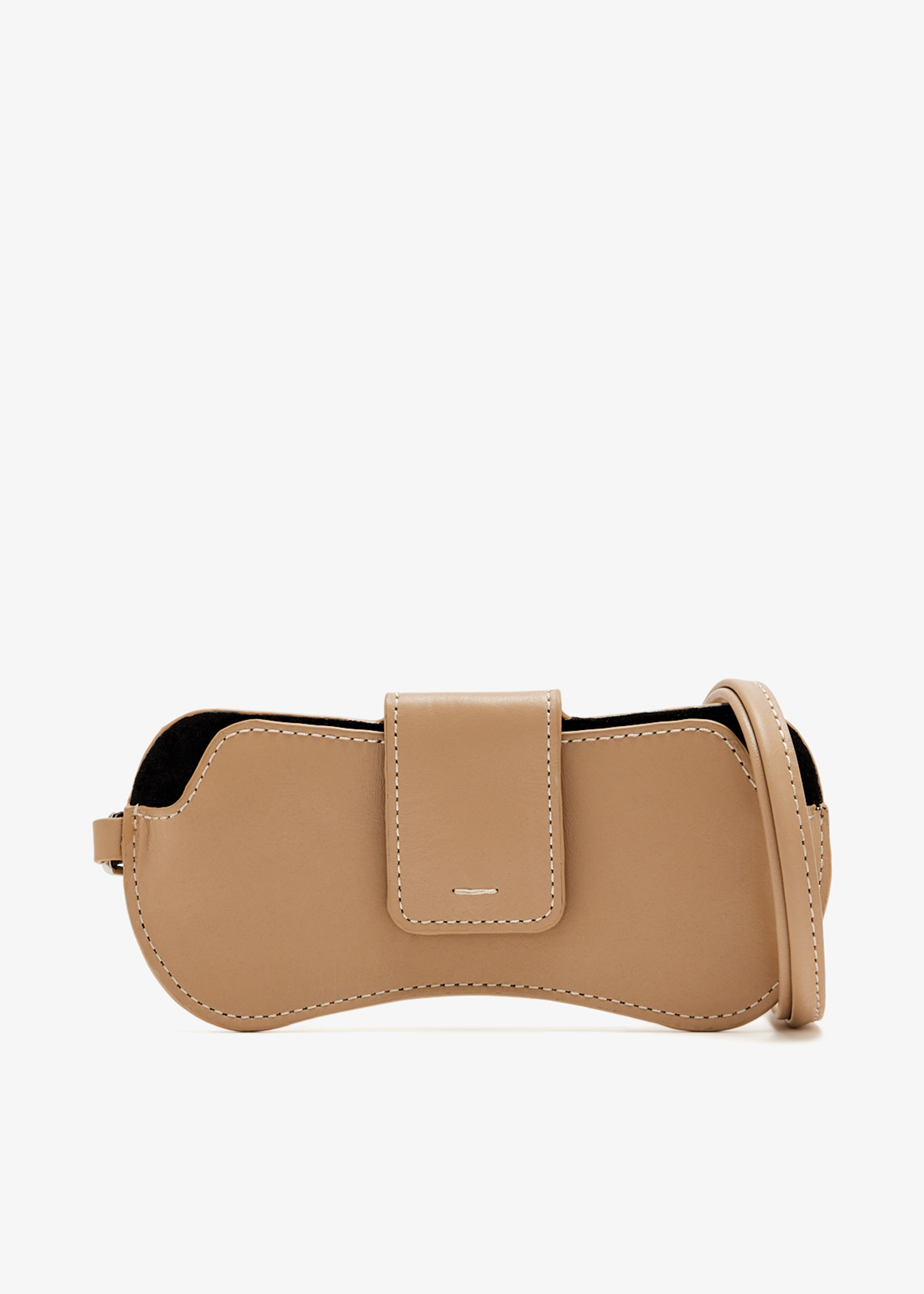 

Leather sunglasses case, Taupe