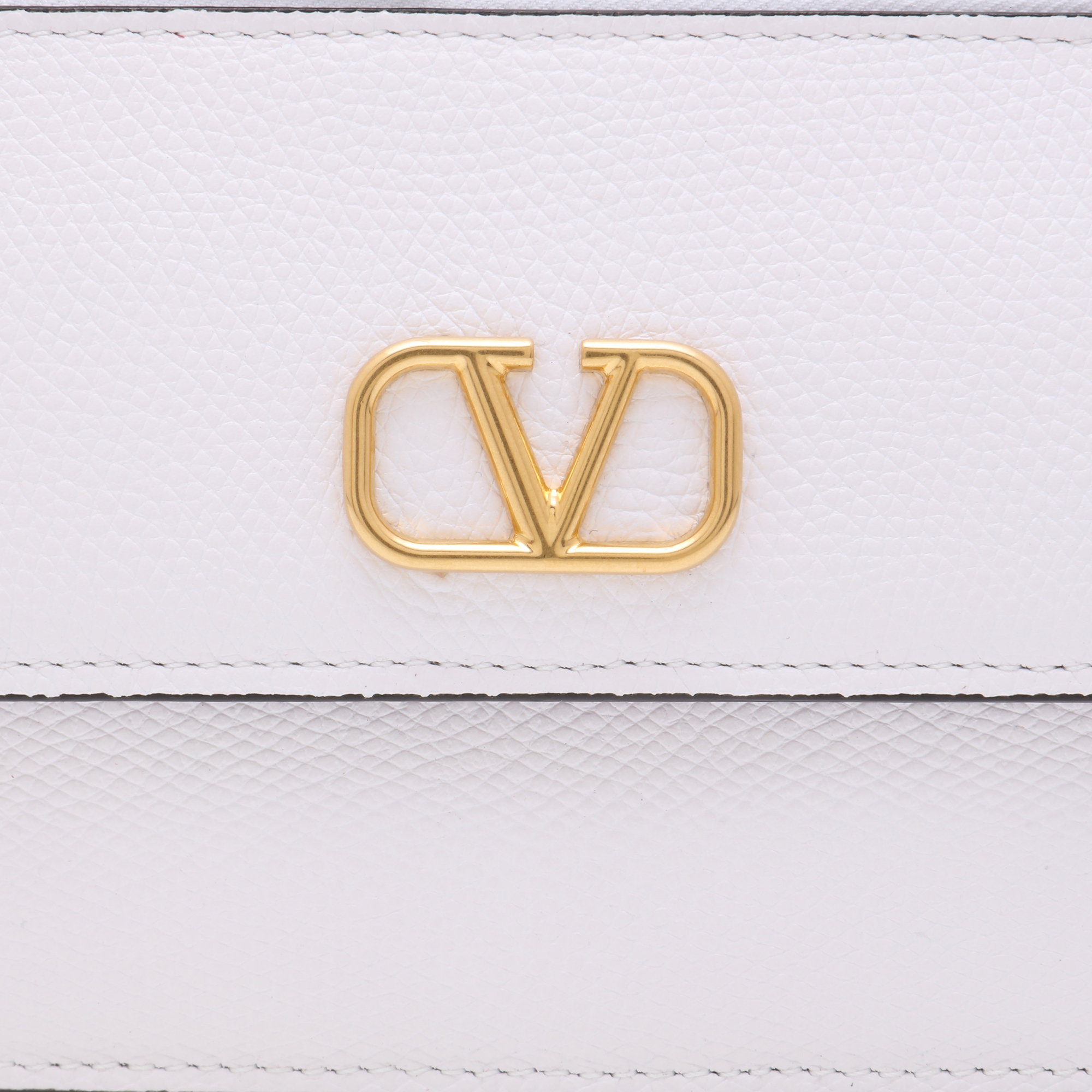 

Vlogo leather cardholder, White