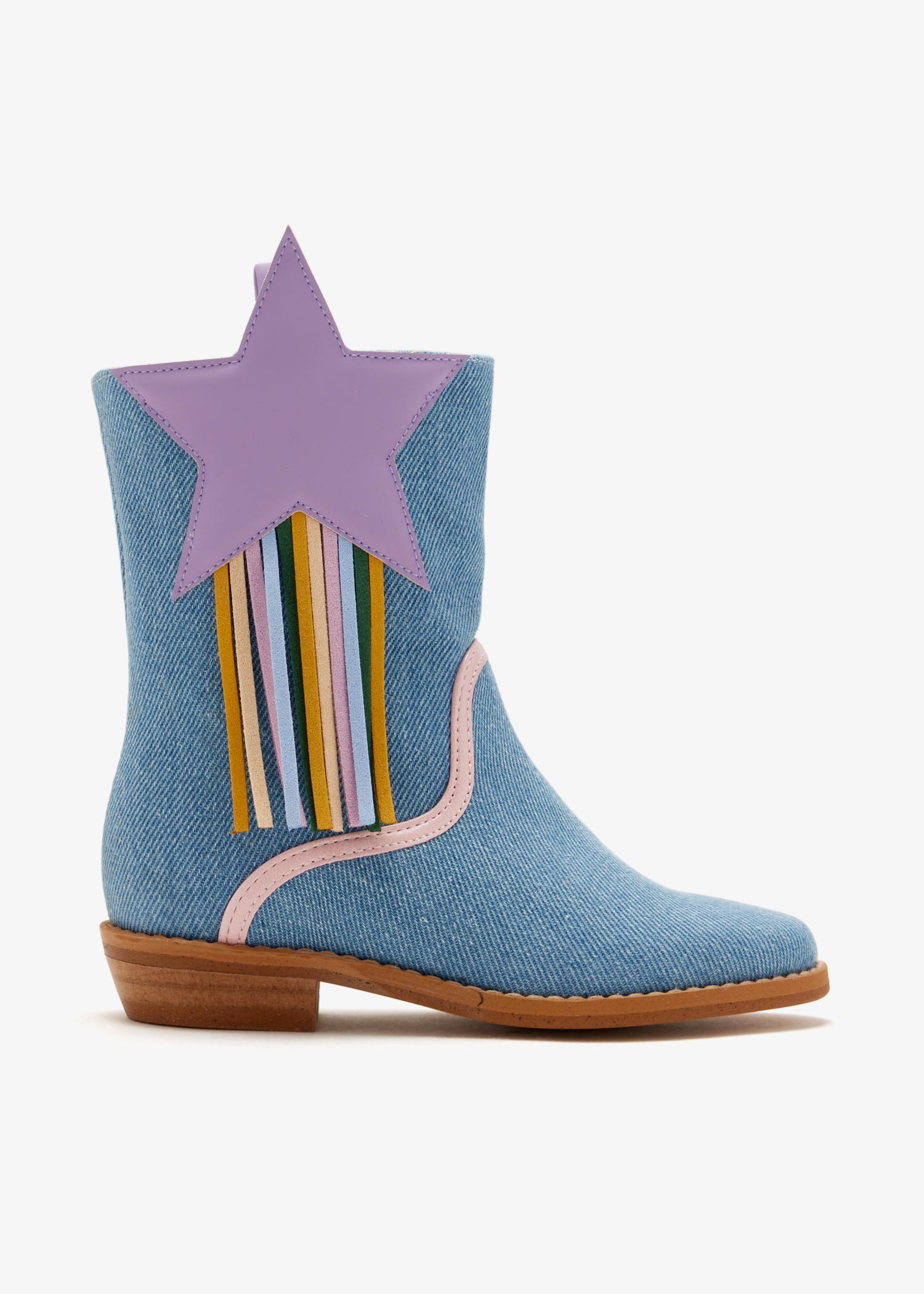 

Star detail western boots, Blue