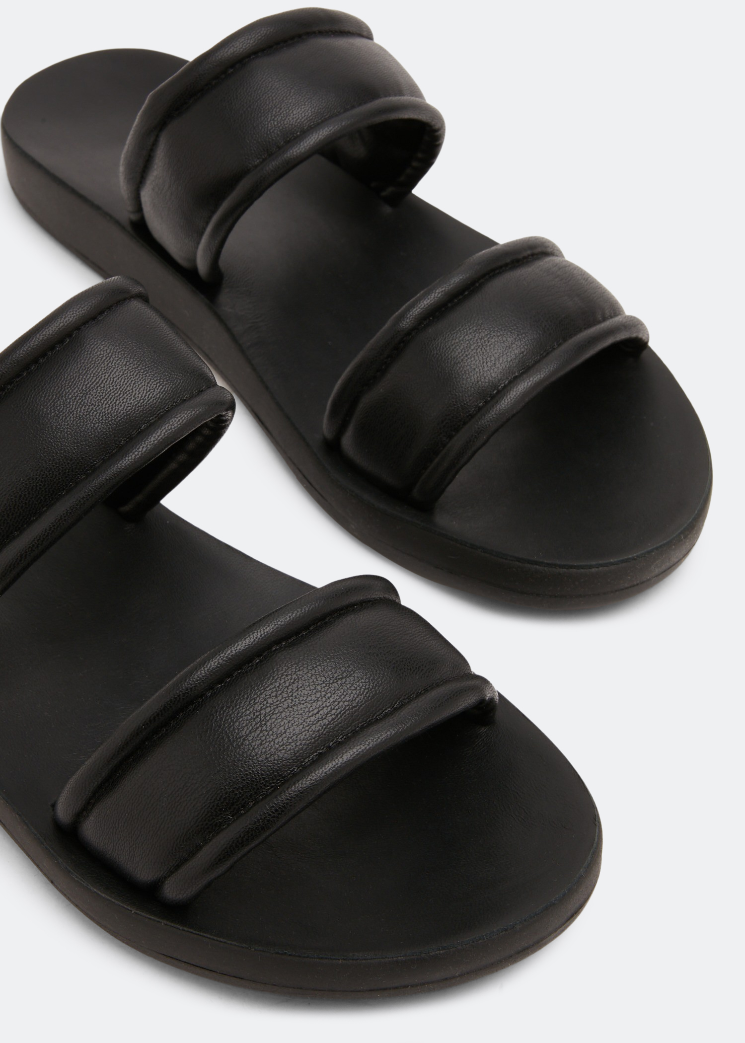 

Ulysses puffy sandals, Black