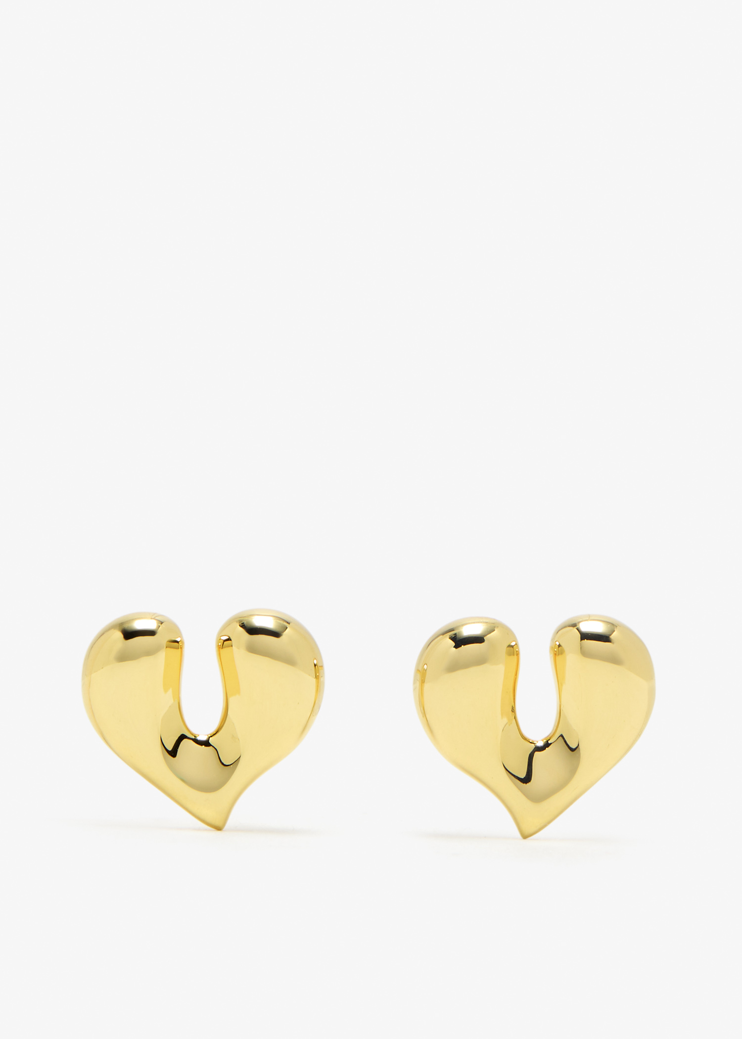 

Molten Heart stud earrings, Gold