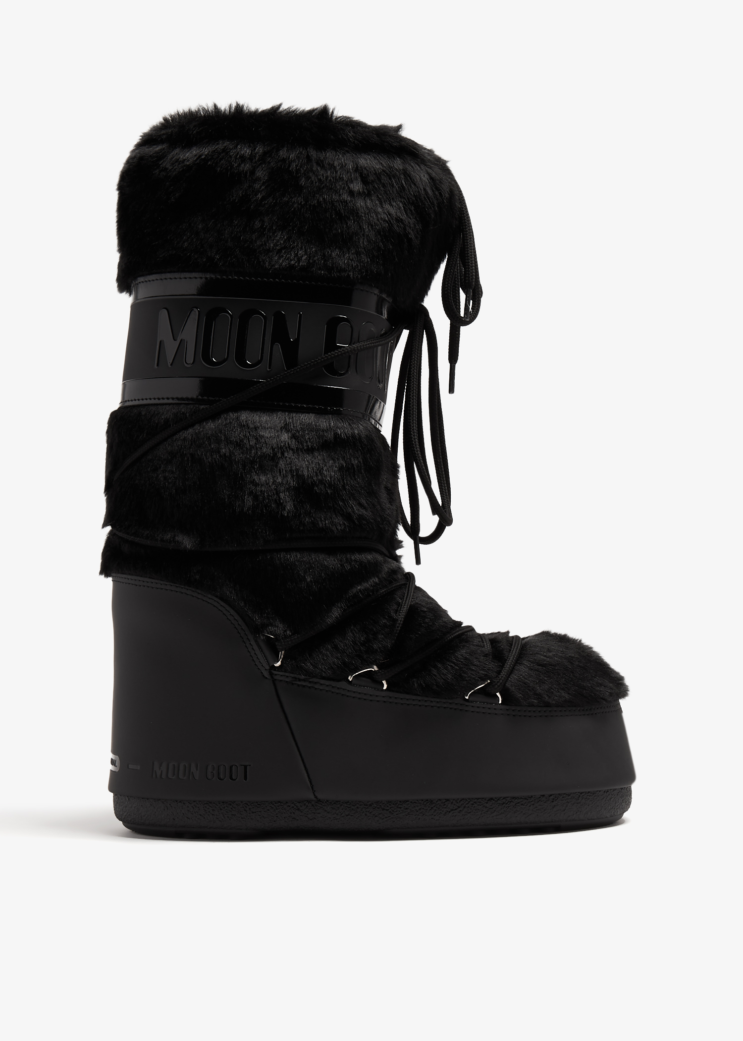 Moon Boot Icon faux fur boots for Women Black in UAE Level Shoes