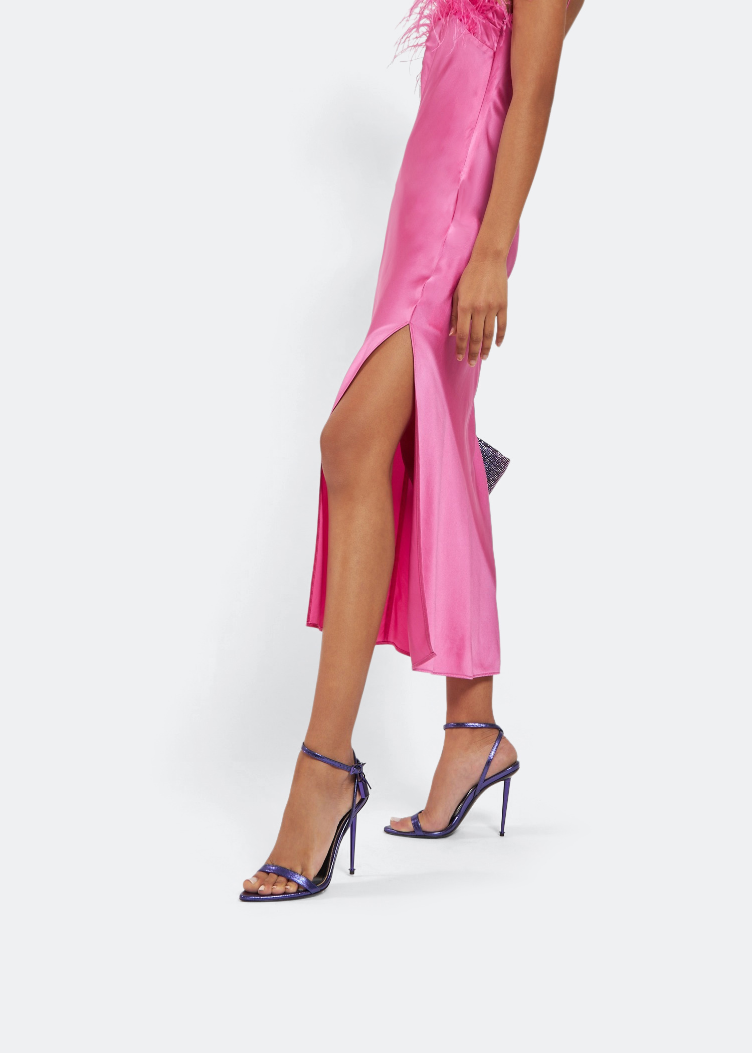 

Padlock naked sandals, Purple