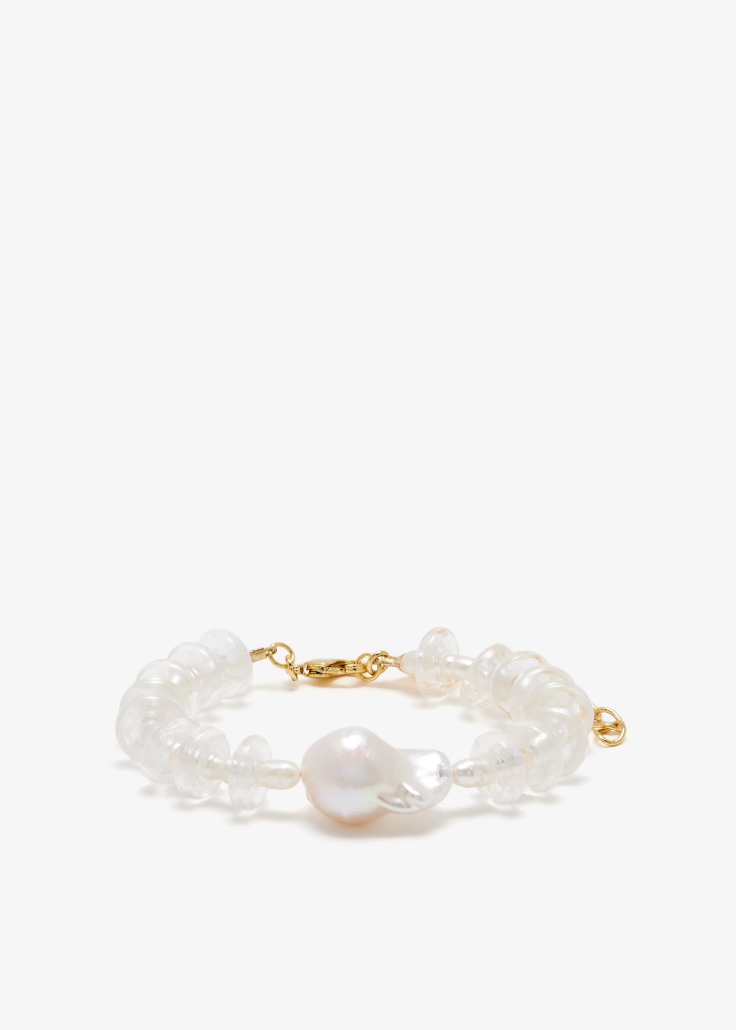 

Pearl wave bracelet, White