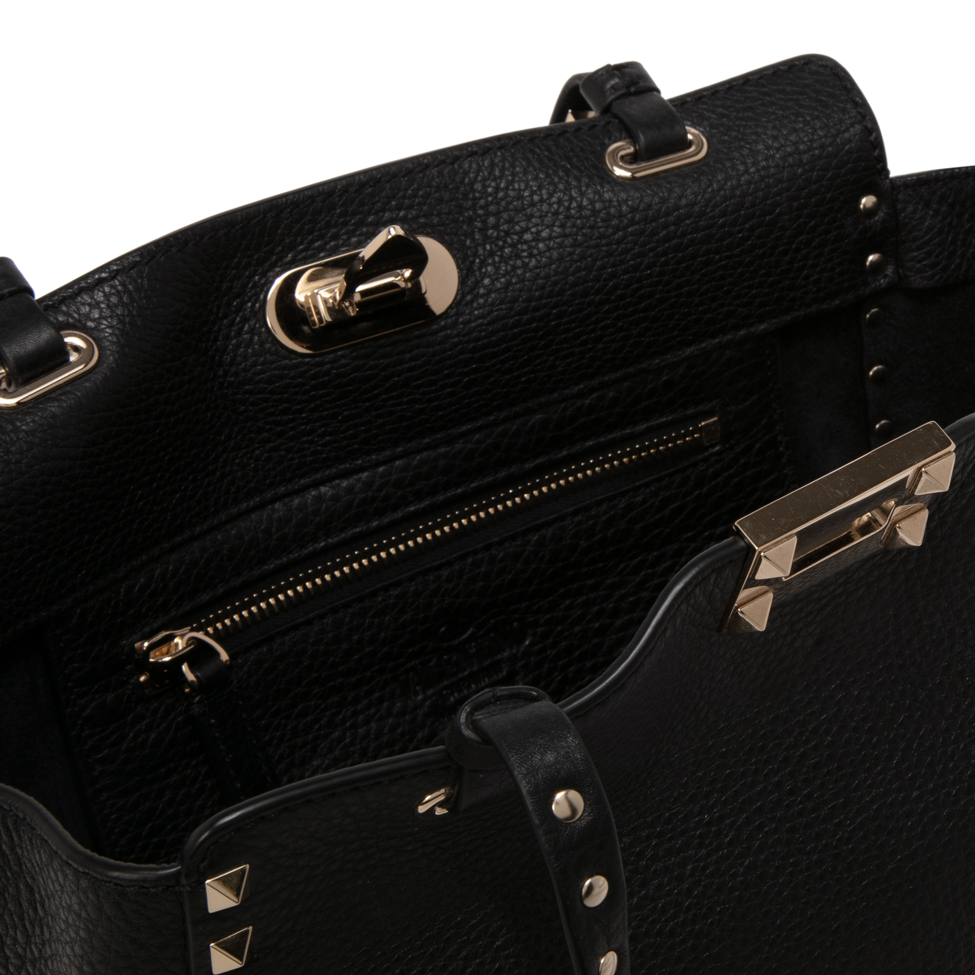 

Rockstud small tote bag, Black