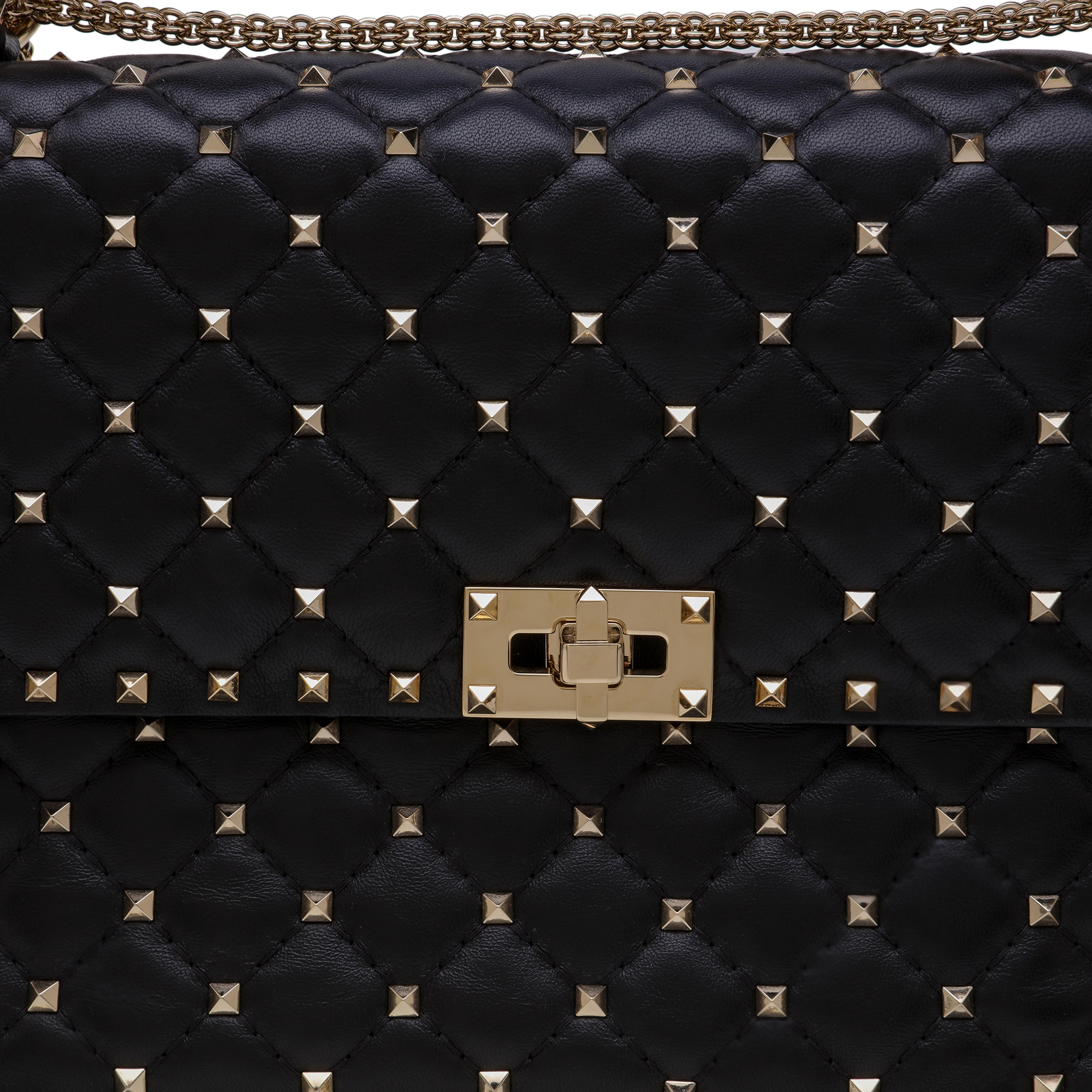 

Rockstud Spike large shoulder bag, Black