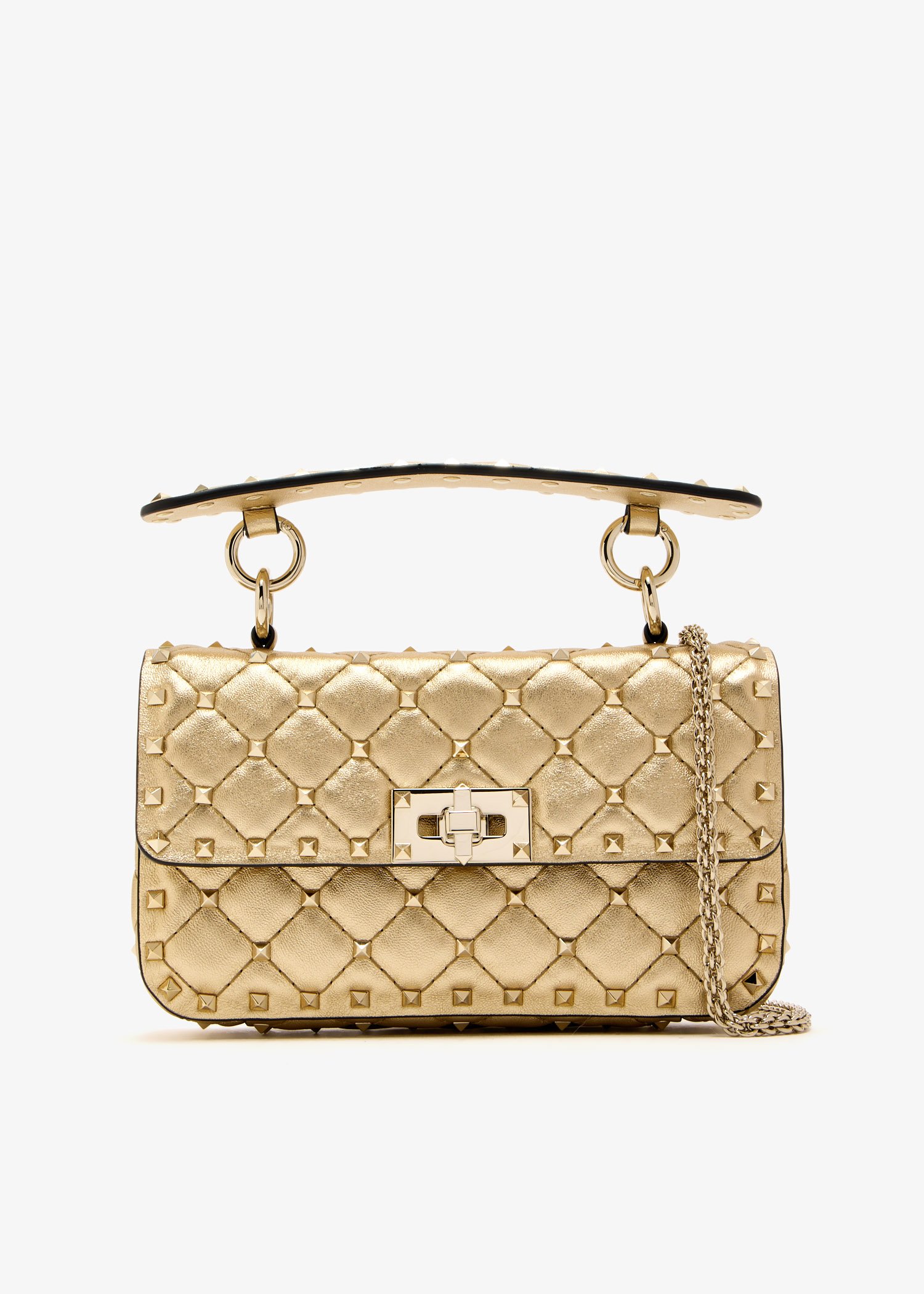 

Rockstud Spike small shoulder bag, Gold