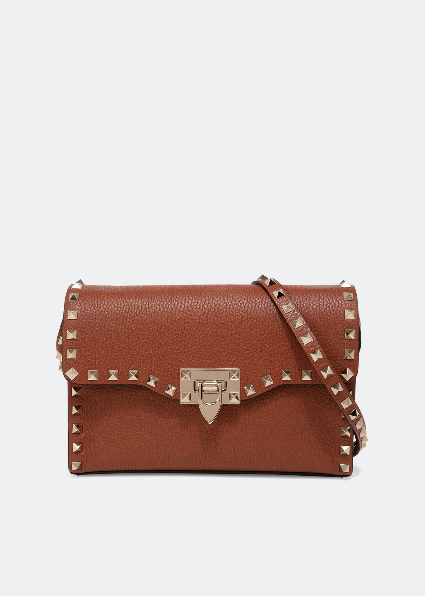 

Rockstud small crossbody bag, Brown
