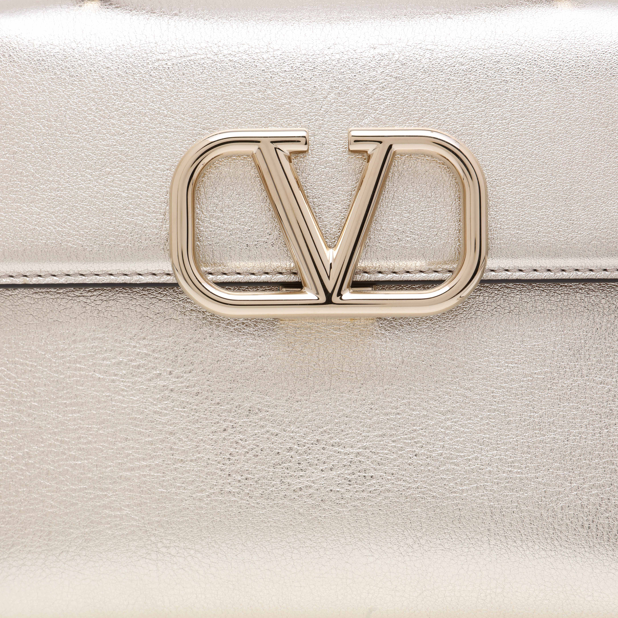 

Vsling leather tote bag, Metallic
