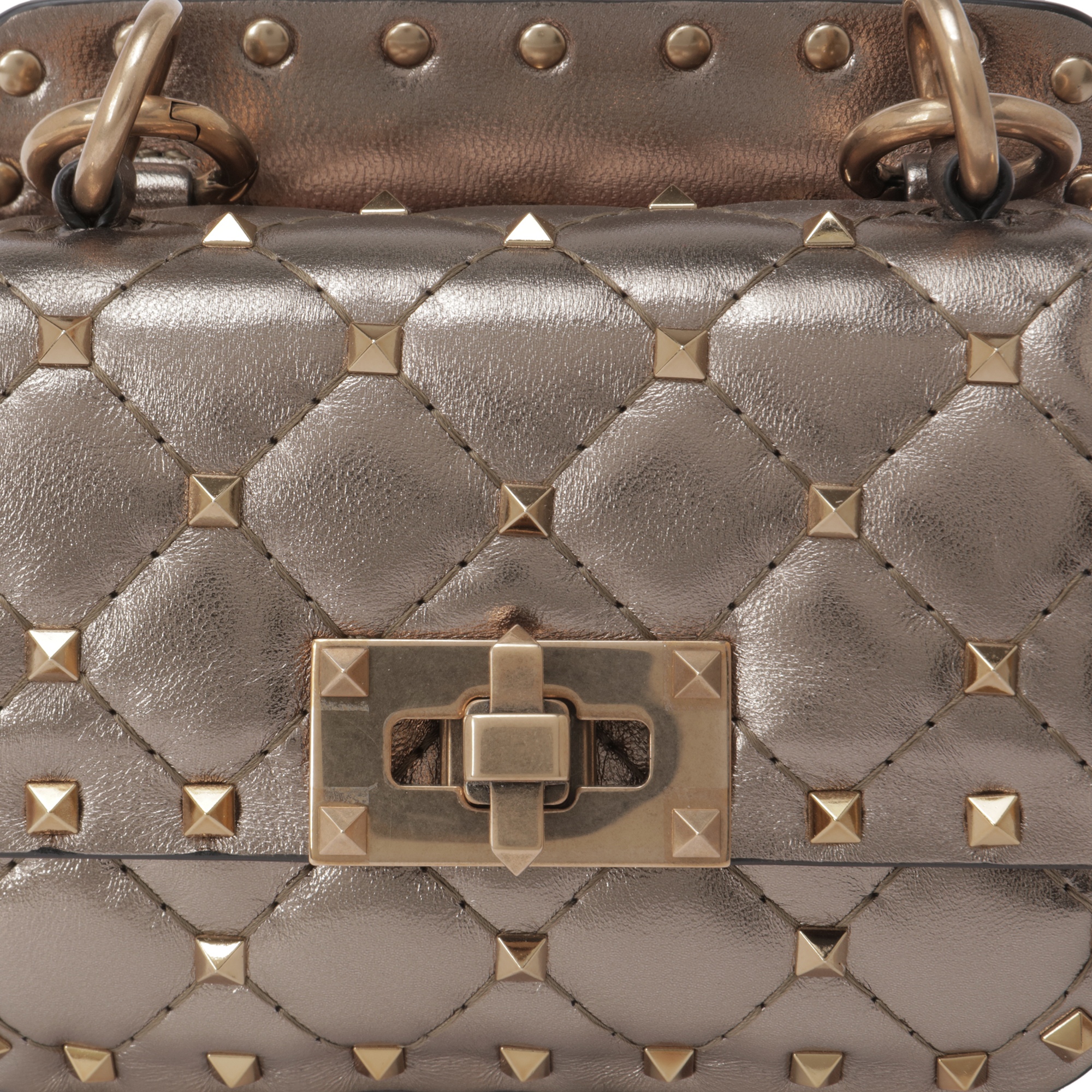 

Rockstud Spike micro shoulder bag, Metallic
