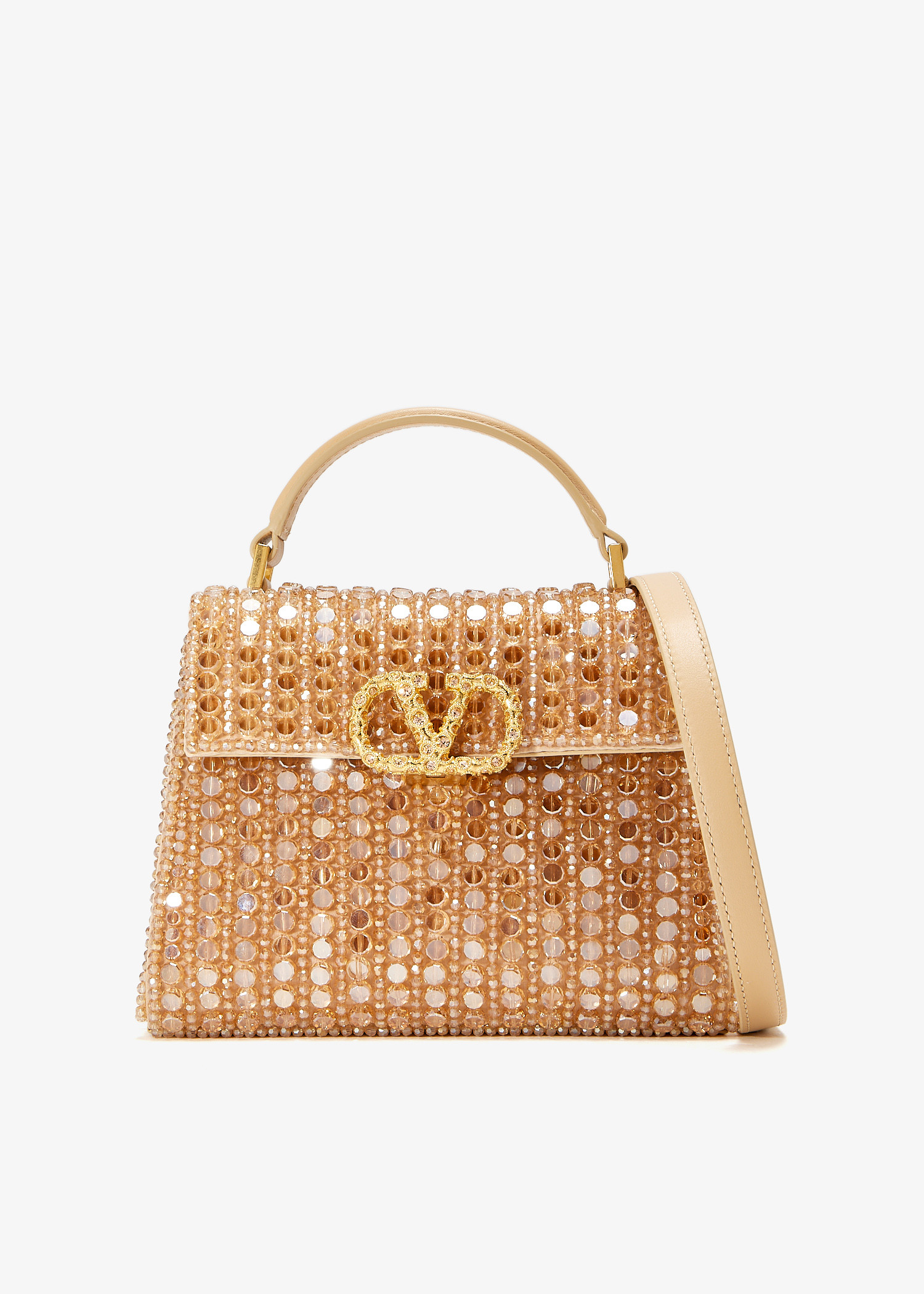 

VSling mini top handle bag, Beige