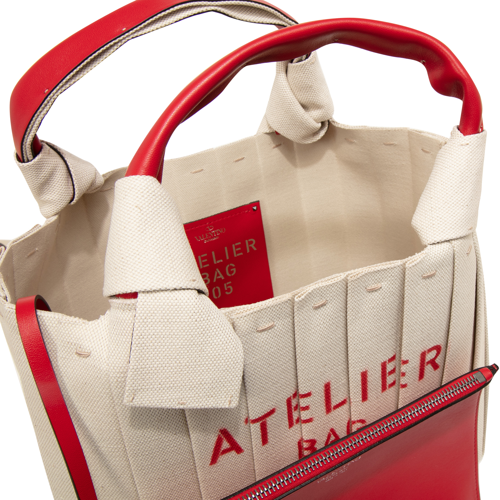 

Atelier 05 Plissé Edition small tote bag, White