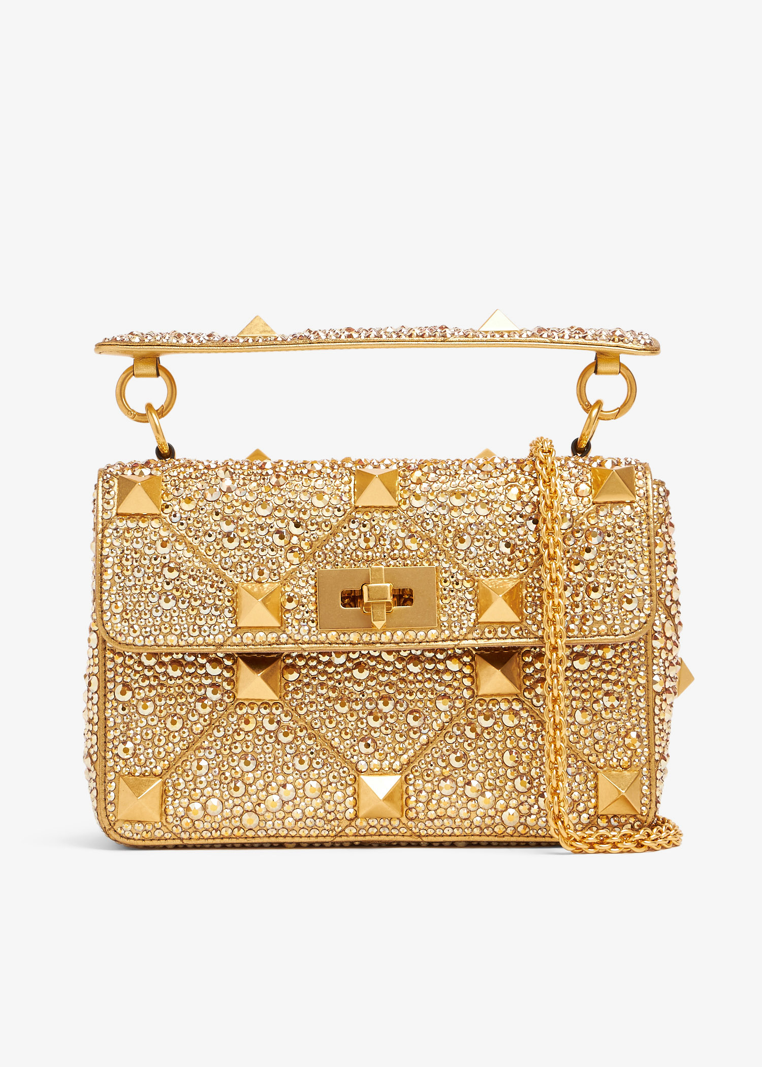 Valentino Garavani Roman Stud medium shoulder bag for Women Gold