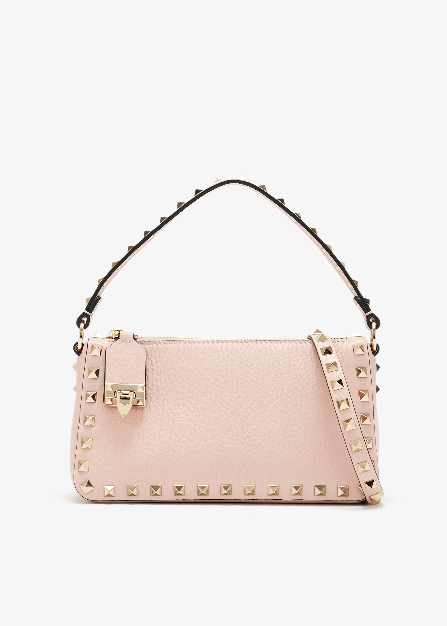 

Rockstud small crossbody bag, Pink