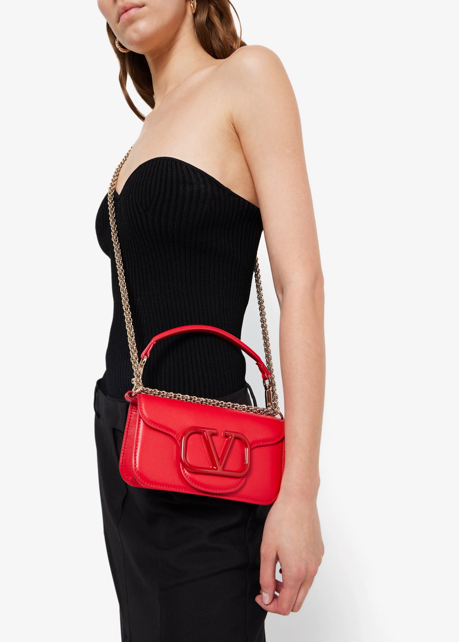 Valentino Garavani Locò small shoulder bag for Women - Red
