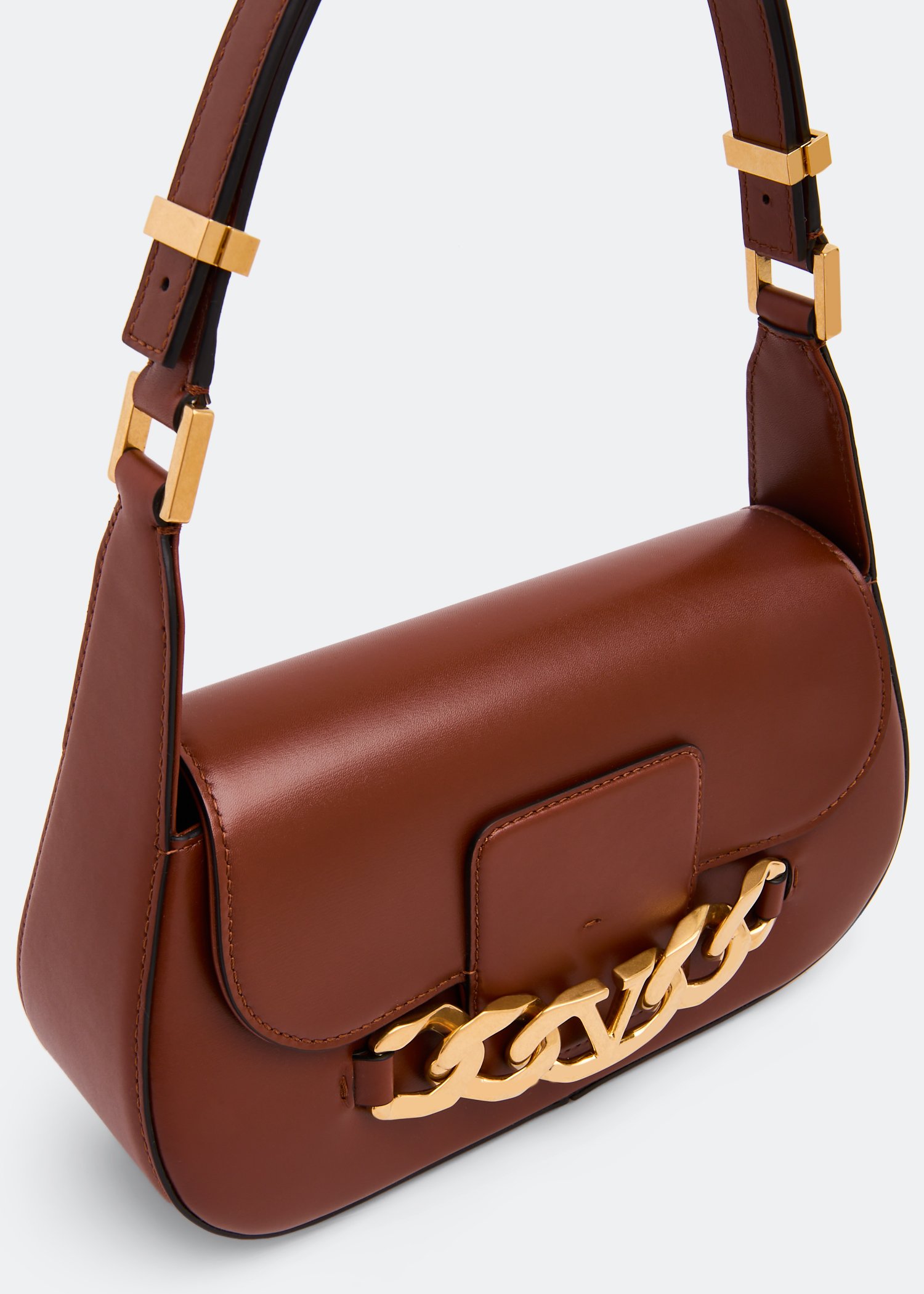 

VLogo Chain shoulder bag, Brown