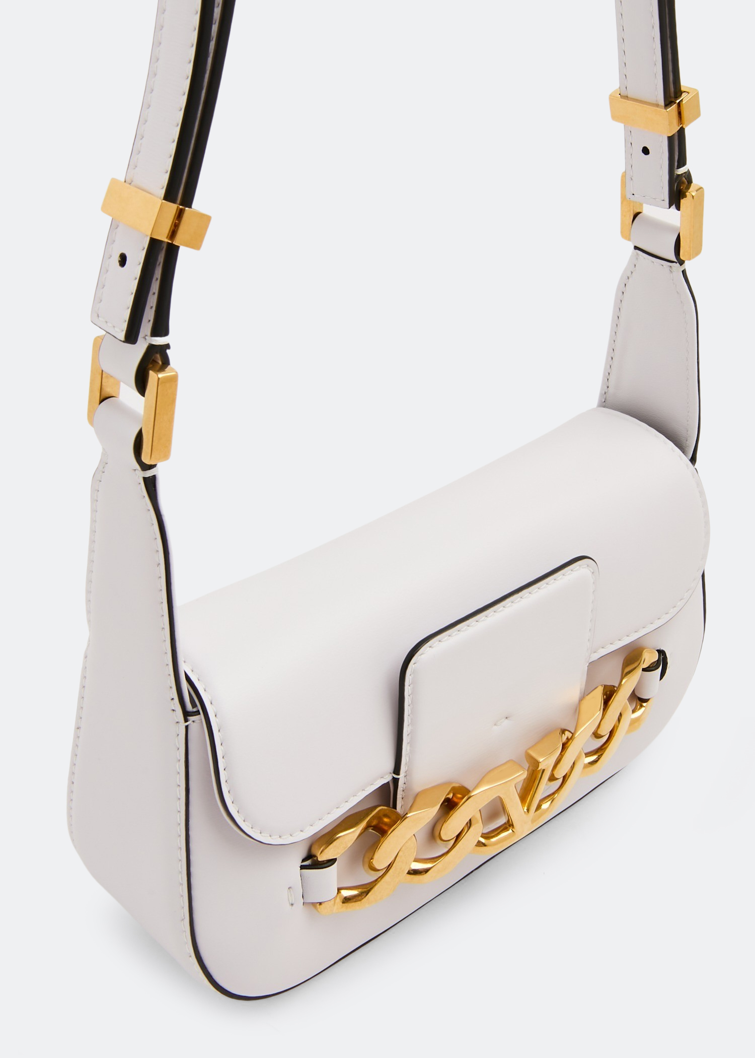 

VLogo Chain small shoulder bag, White