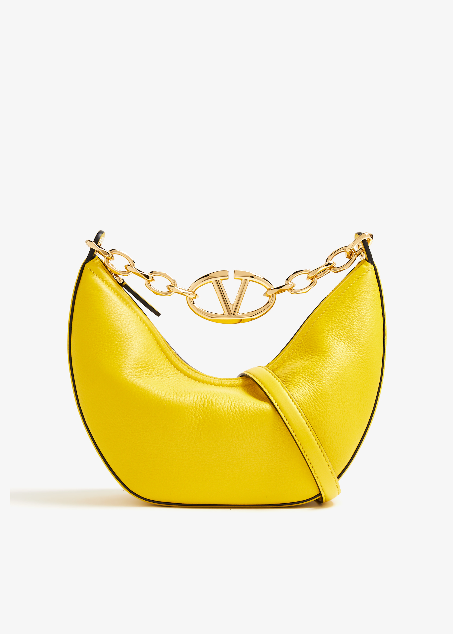 Valentino Garavani VLogo Moon shoulder bag for Women - Yellow in 
