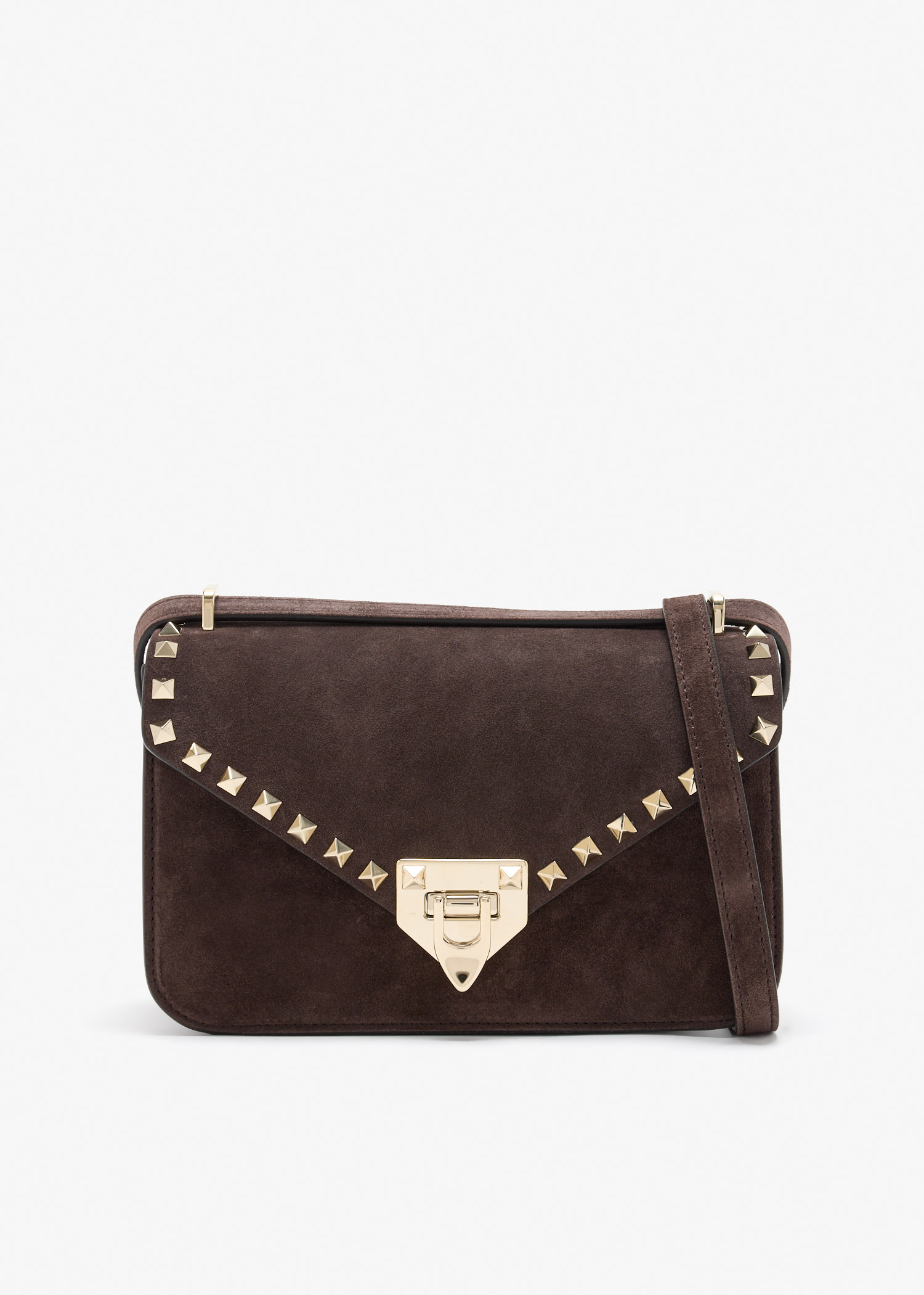 

Rockstud small crossbody bag, Brown
